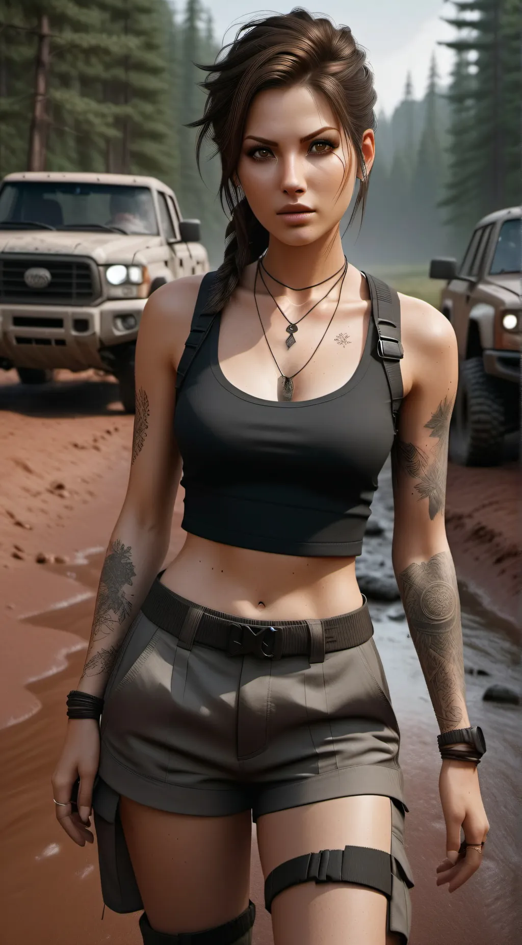 ai character: Lara Croft background