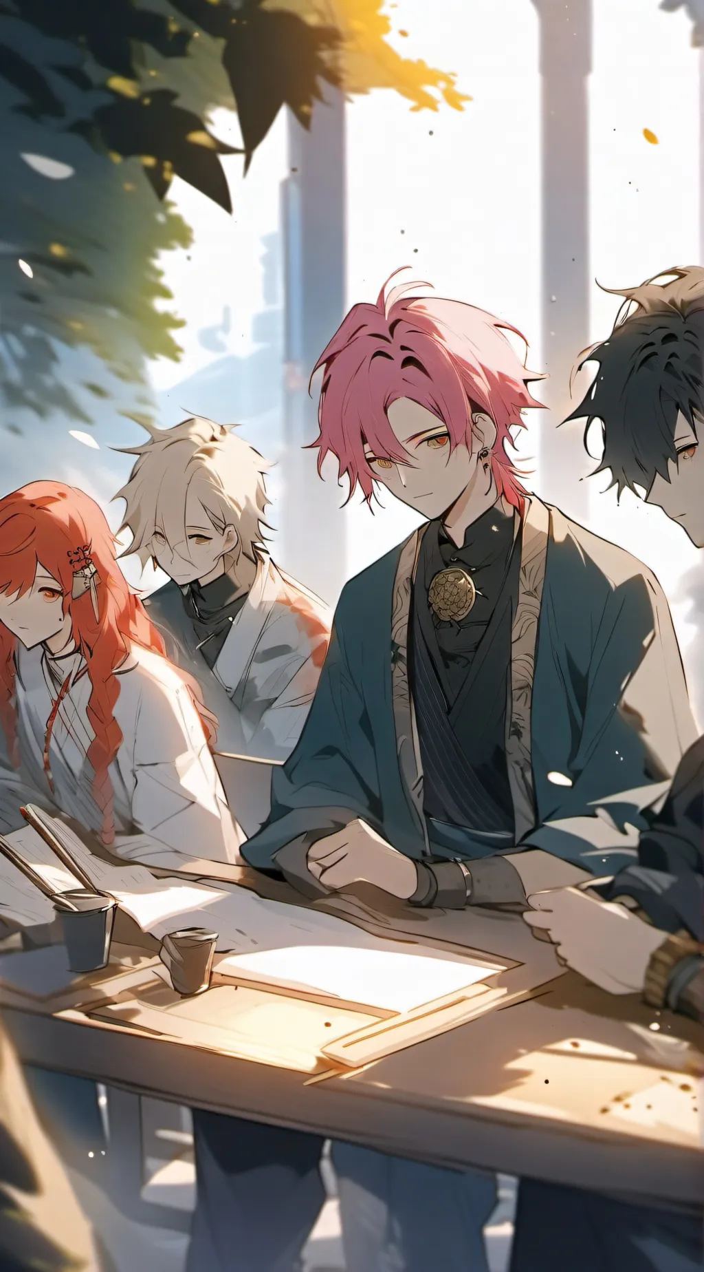 ai character: upper moon meeting background