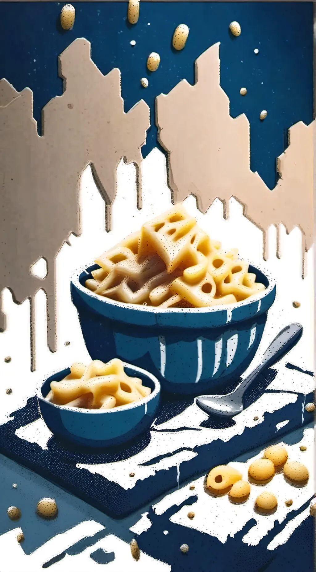 ai character: Mac & cheese background