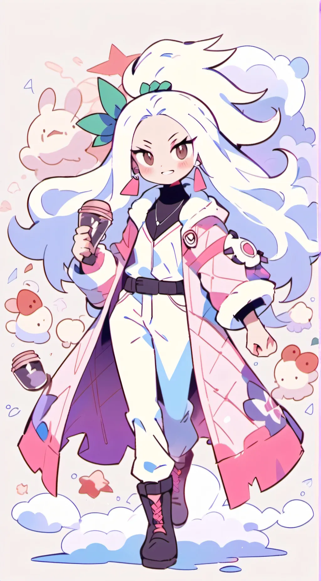 ai character: Miss circle background