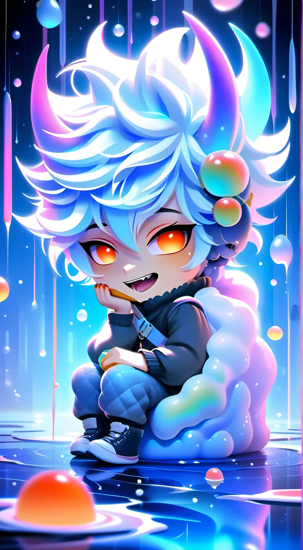 ai character: Mean furry background