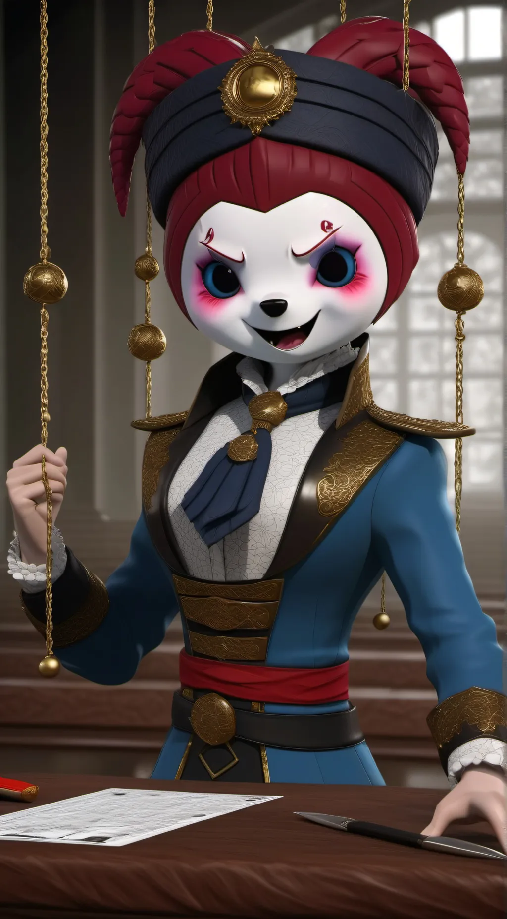 ai character: kuromi  background