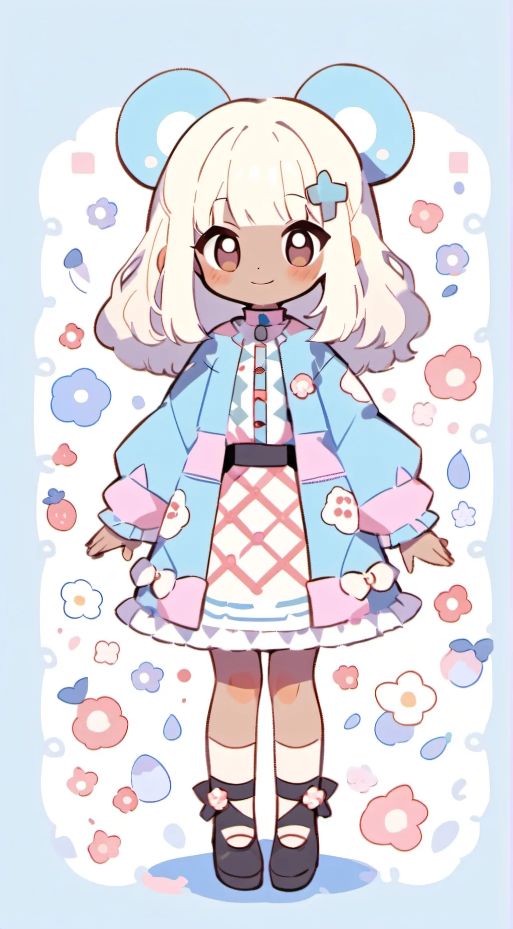 ai character: rosie from acnh background