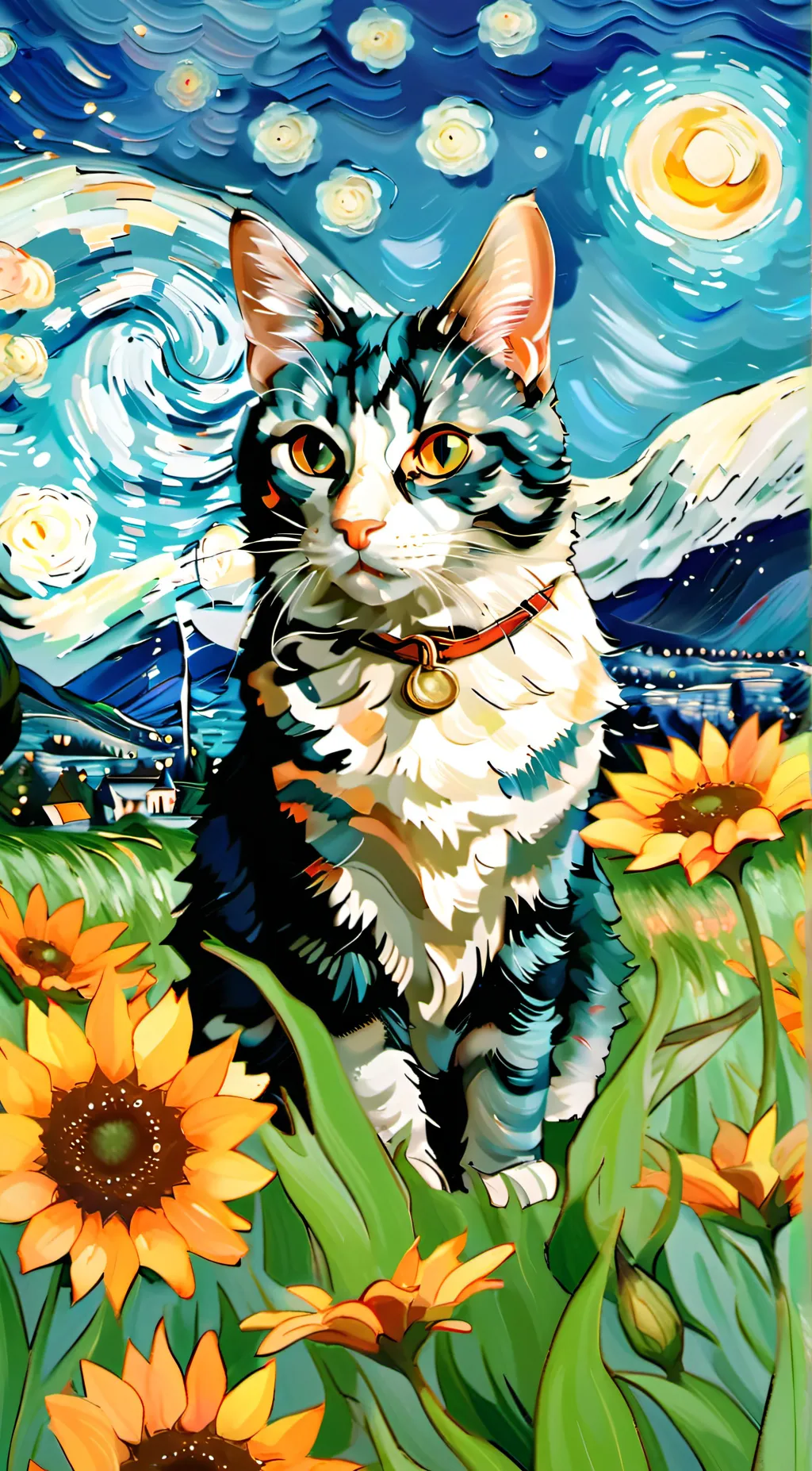 ai character: cats background