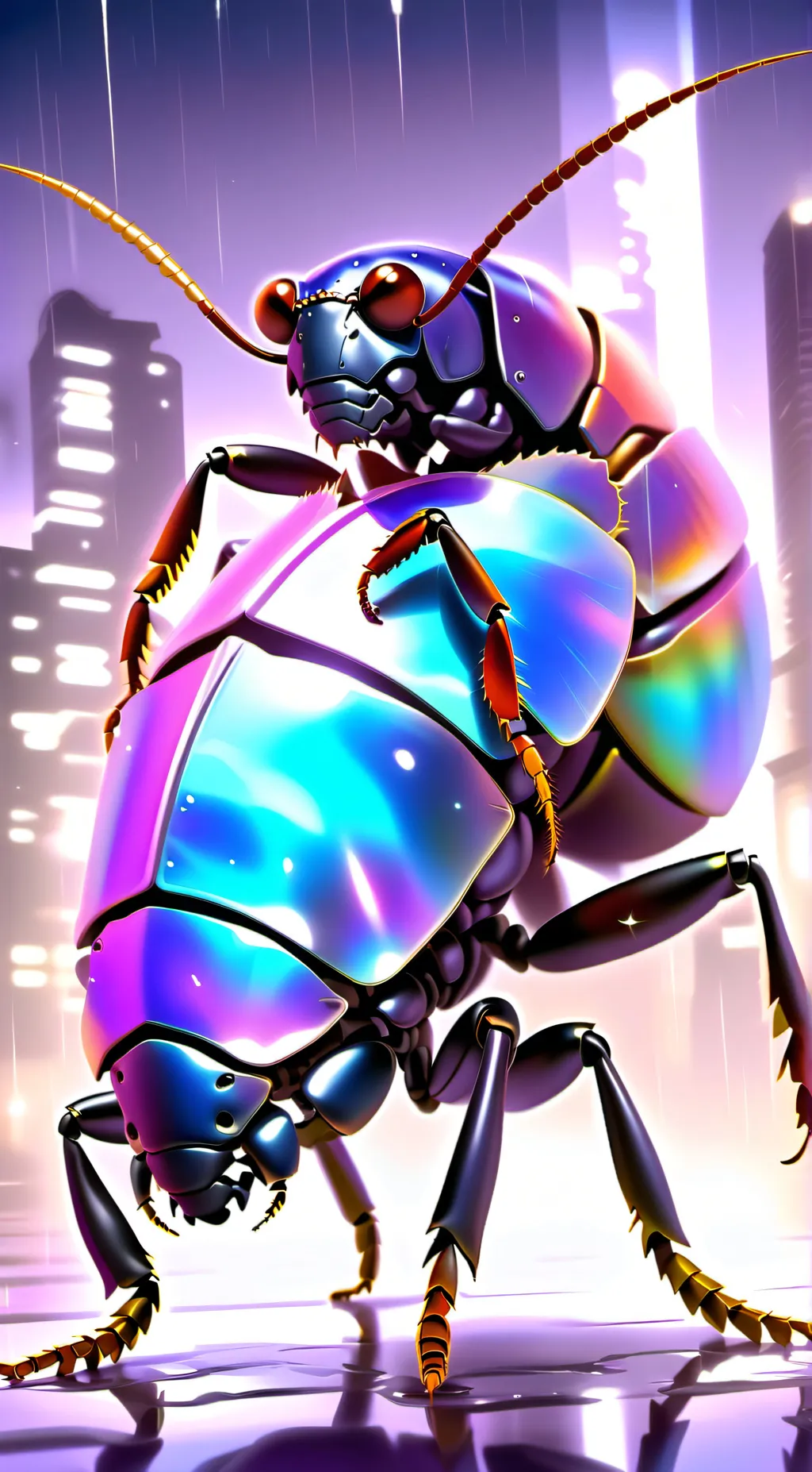 ai character: cockroach background