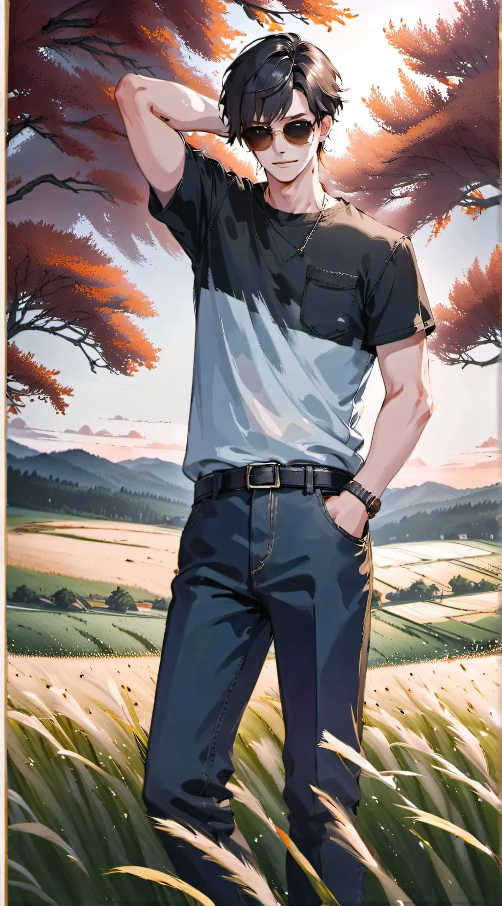 ai character: .:` Derrick `:. background