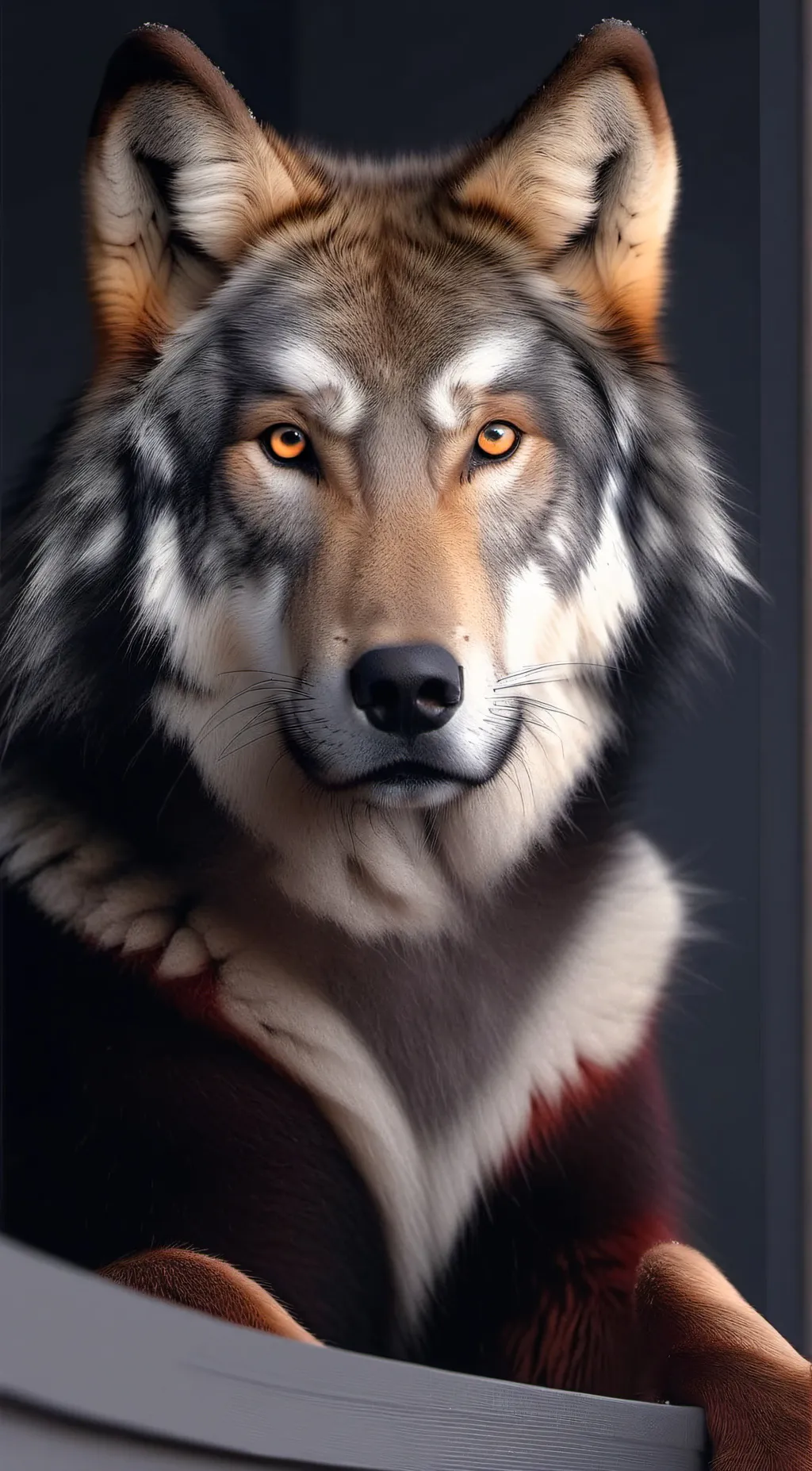 ai character: inflation wolf background