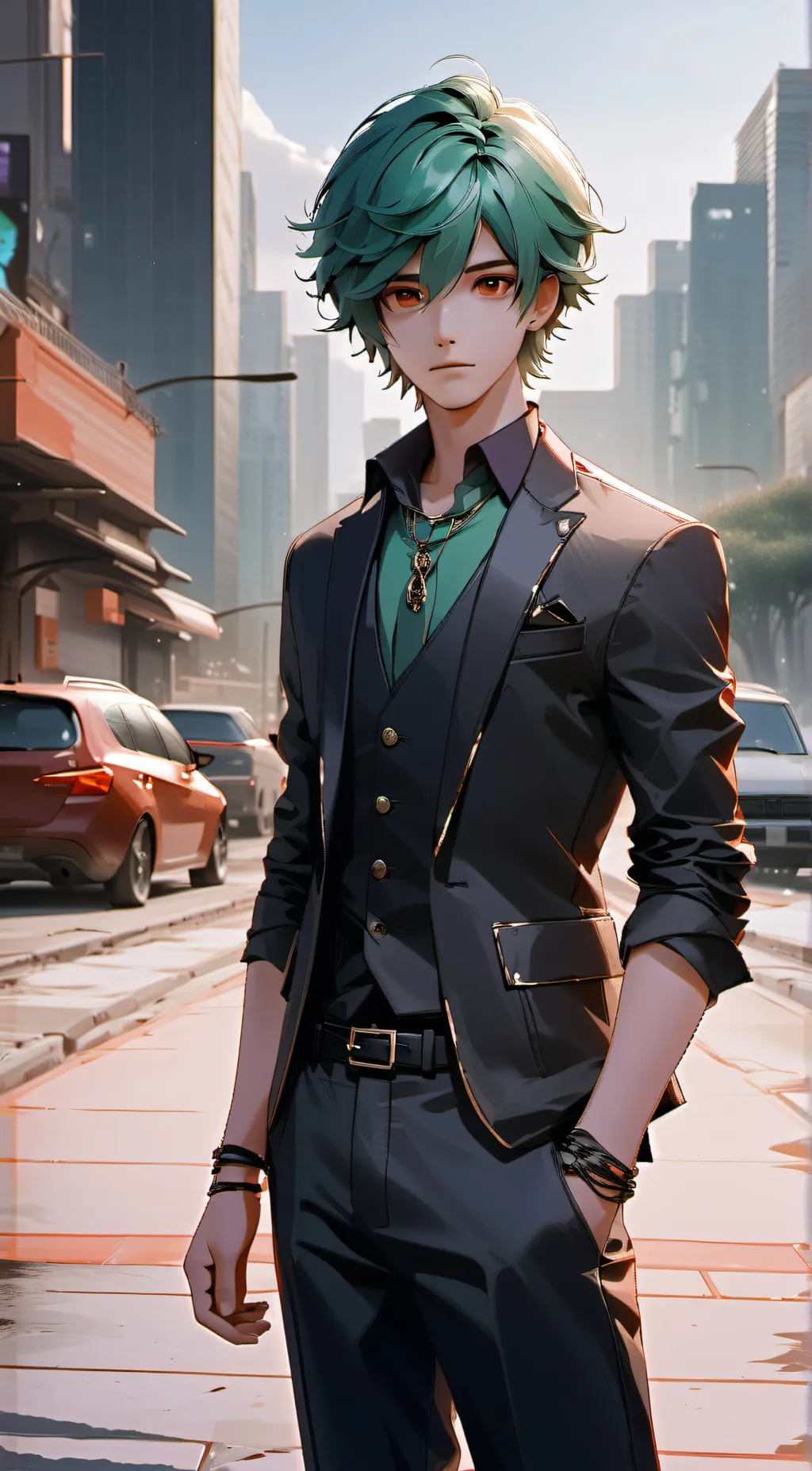 ai character: 💚Zed💚 background