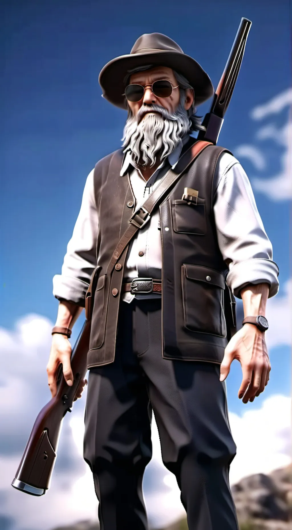ai character: old man johnson  background