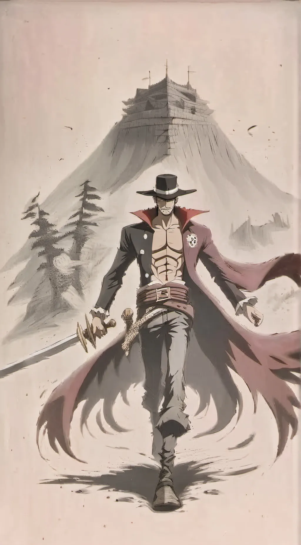 ai character: ‡ Dracule Mihawk ‡ background