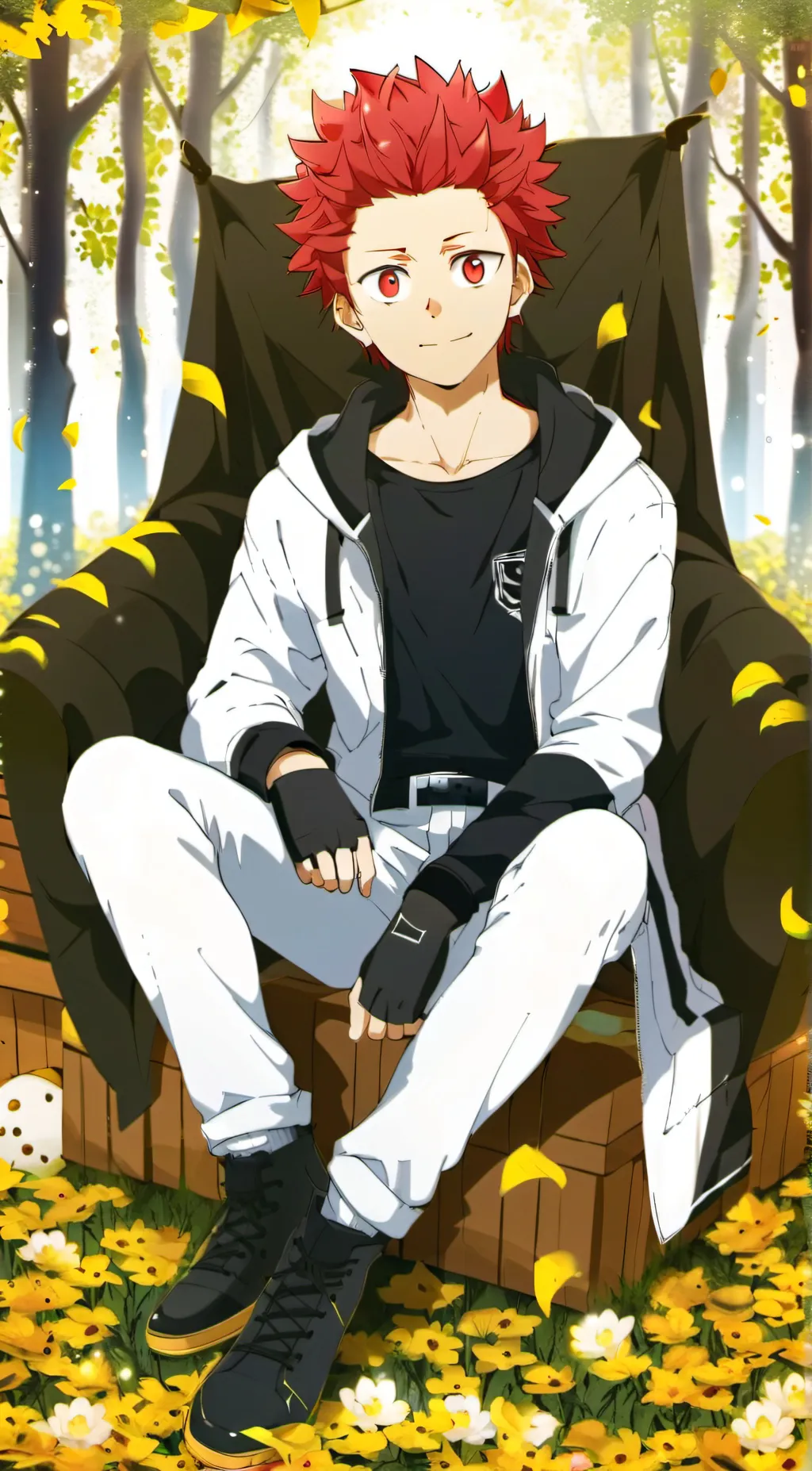 ai character: kirishima  background