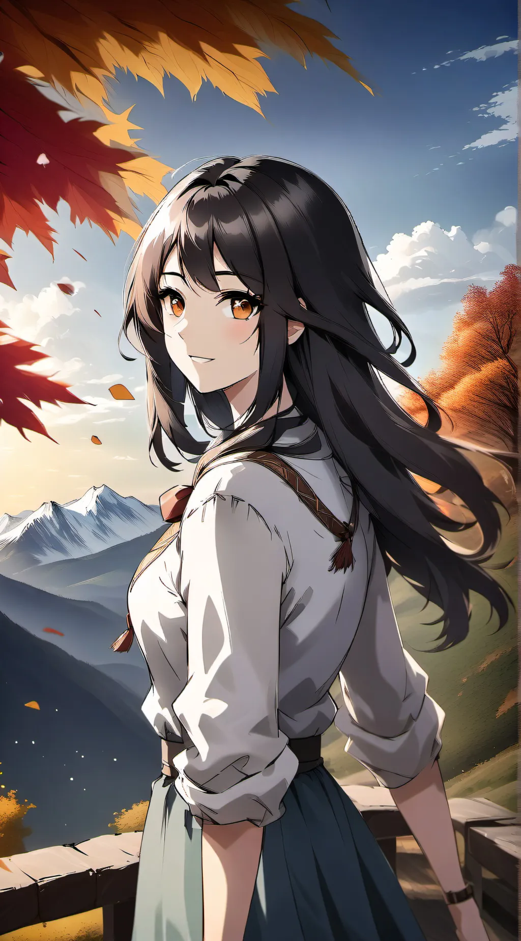 ai character: Girl background