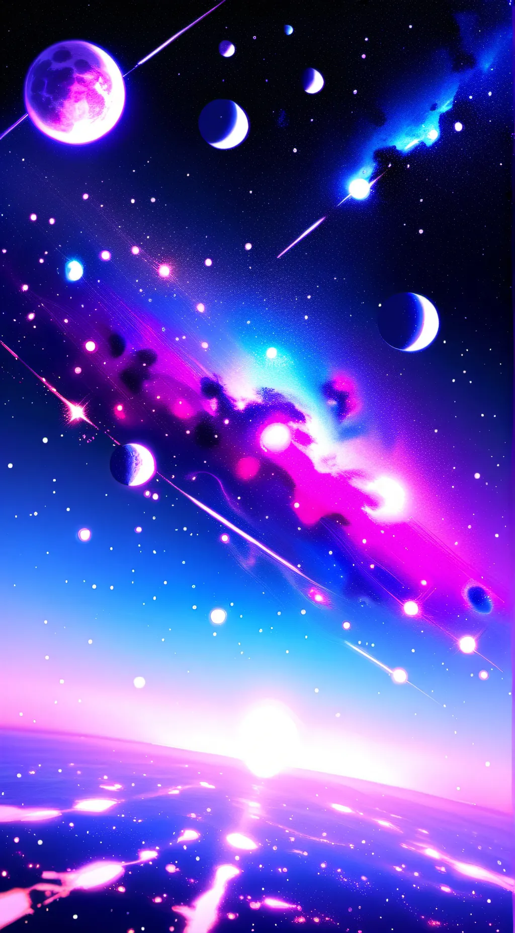 ai character: moon background