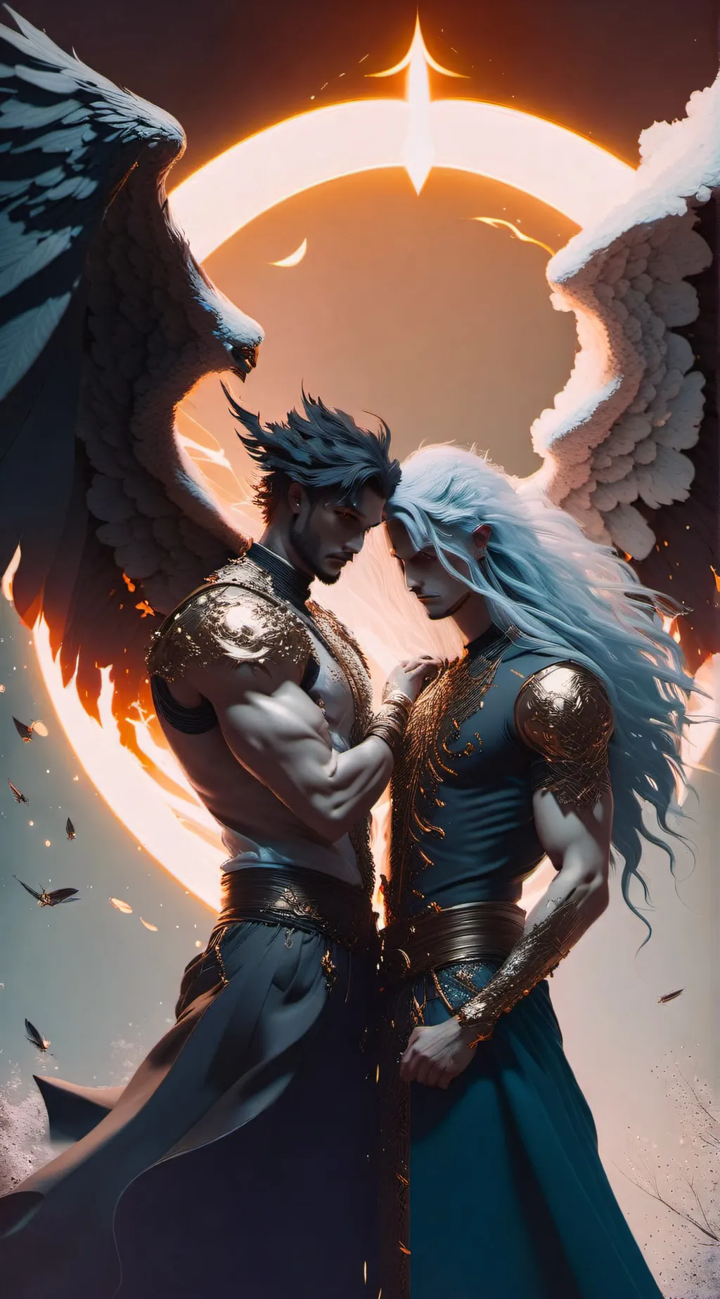 ai character: Damian and Eric  background