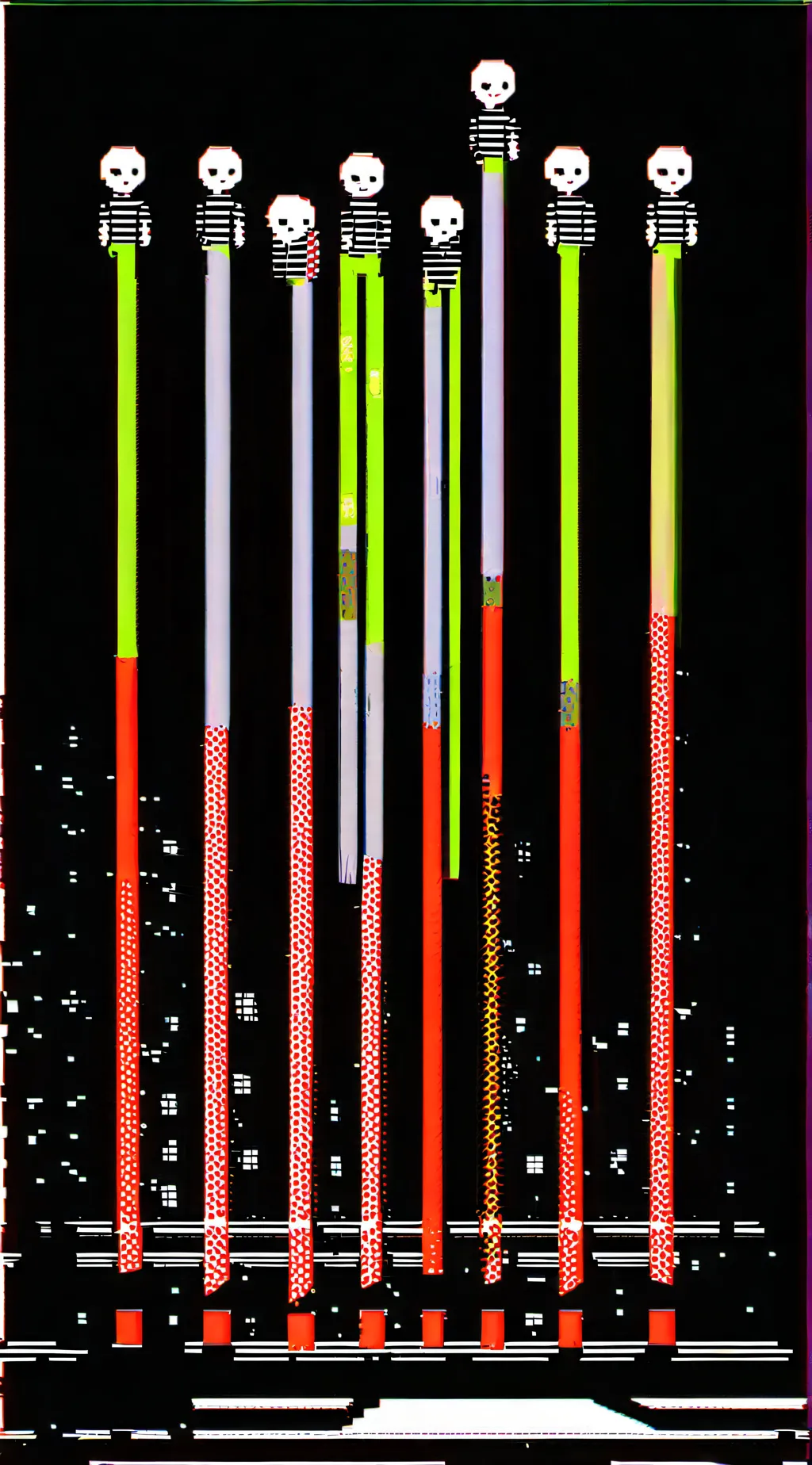 ai character: Red Baldloon background