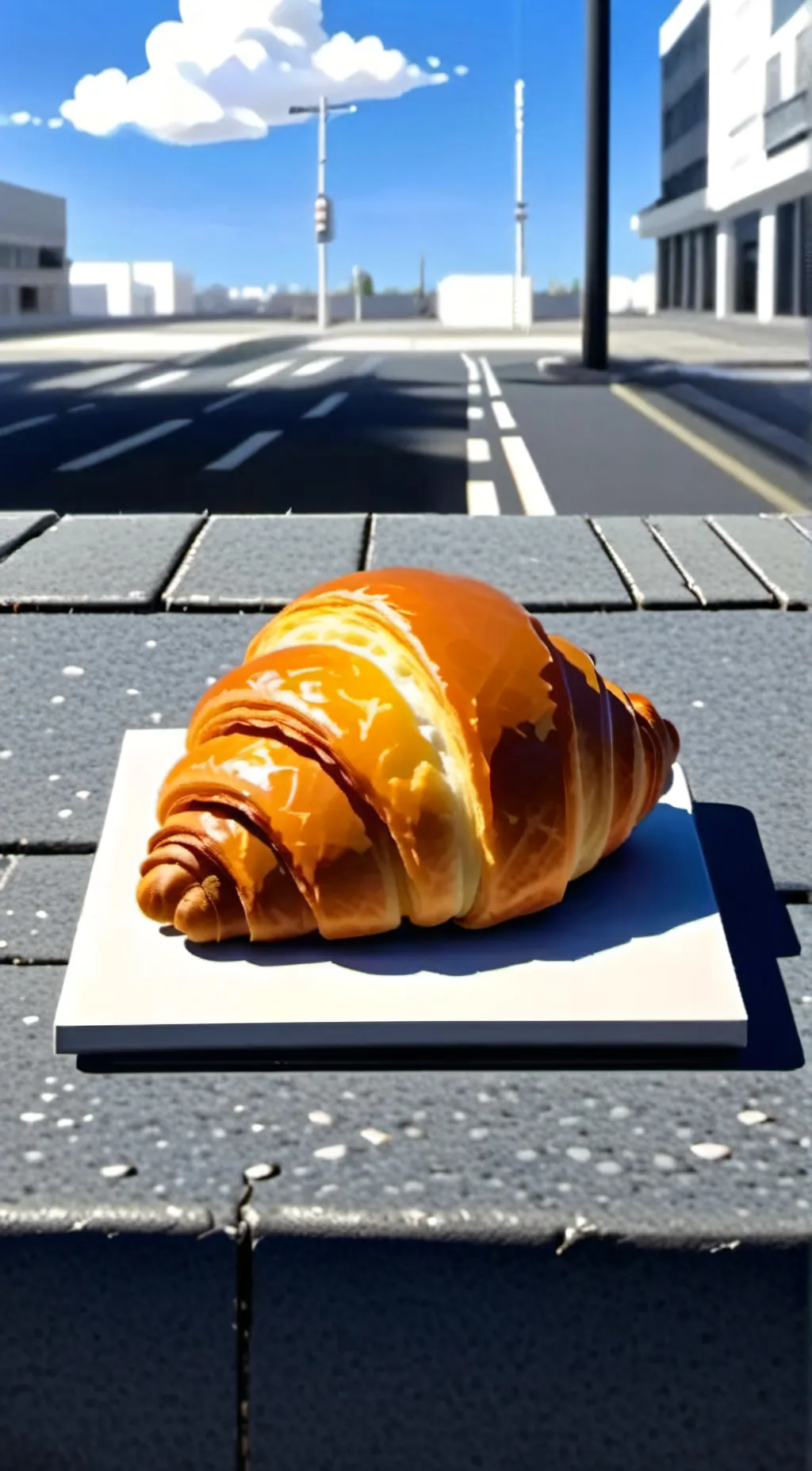 ai character: Croissant background