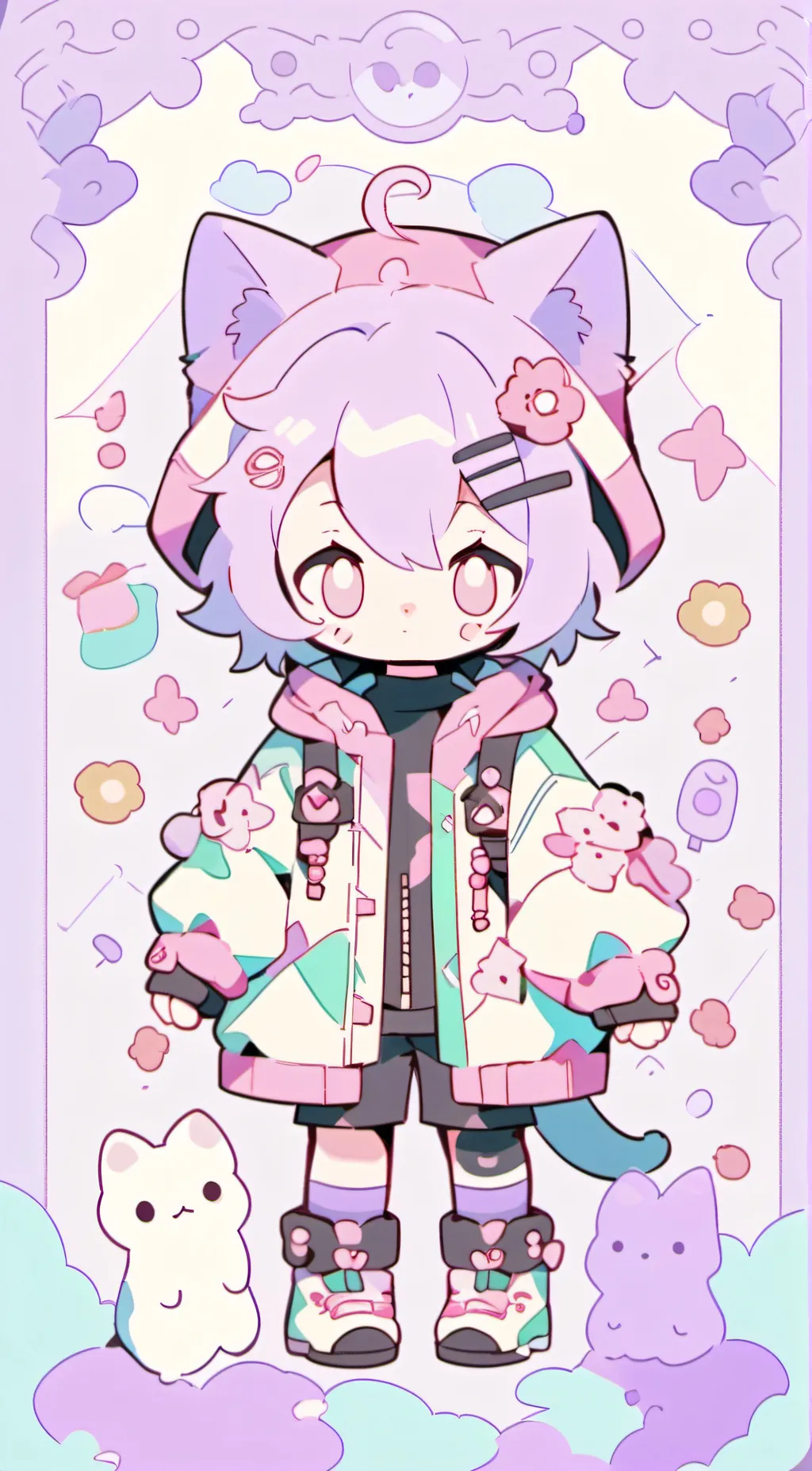 ai character: 💜-.•.•.-💜 background