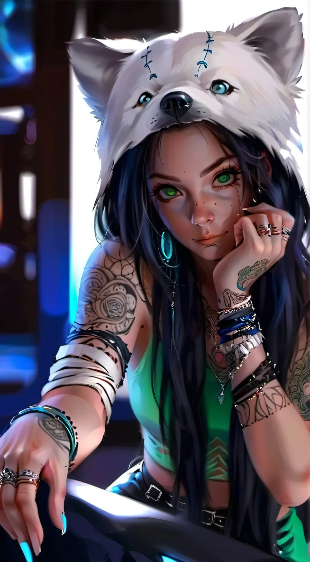 ai character: Euina ☕︎ background