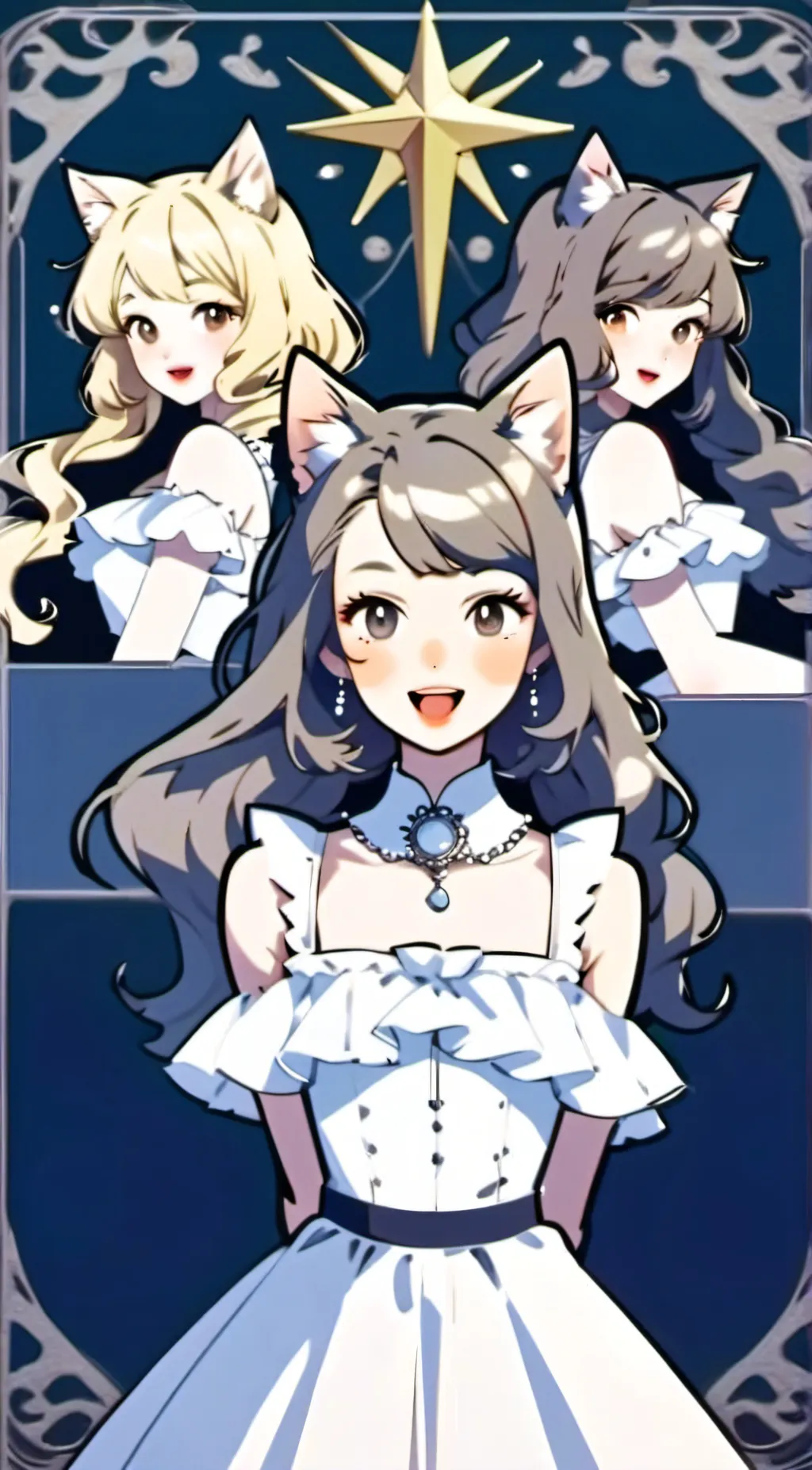 ai character: Elle, Zariel, Mary background