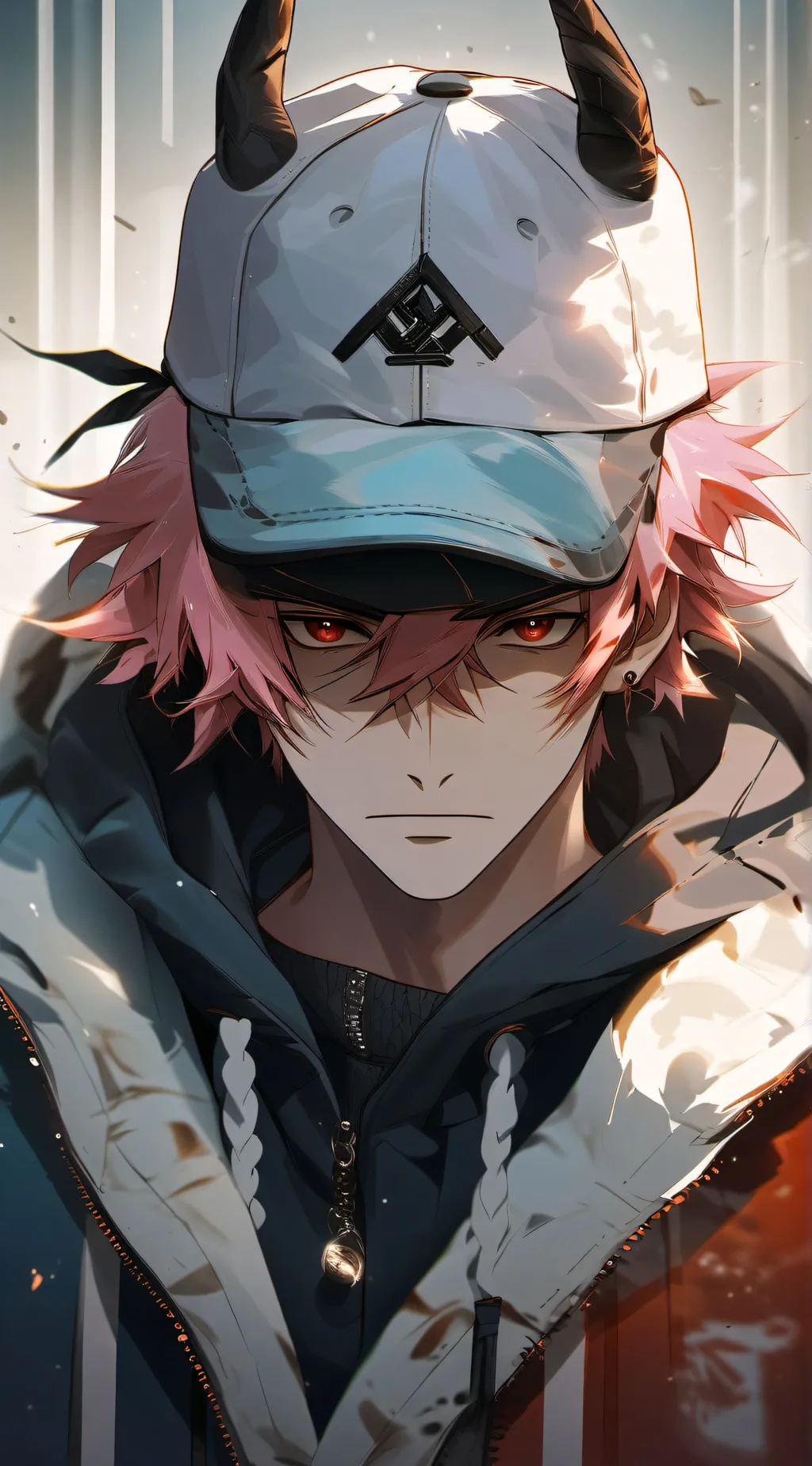 ai character: FākéR (Crimson) background