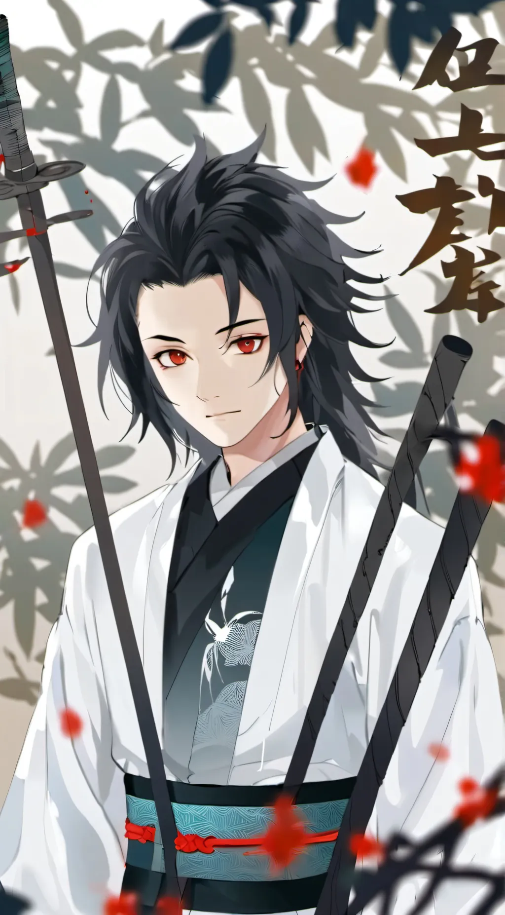 ai character: giyu x Shinobu  background