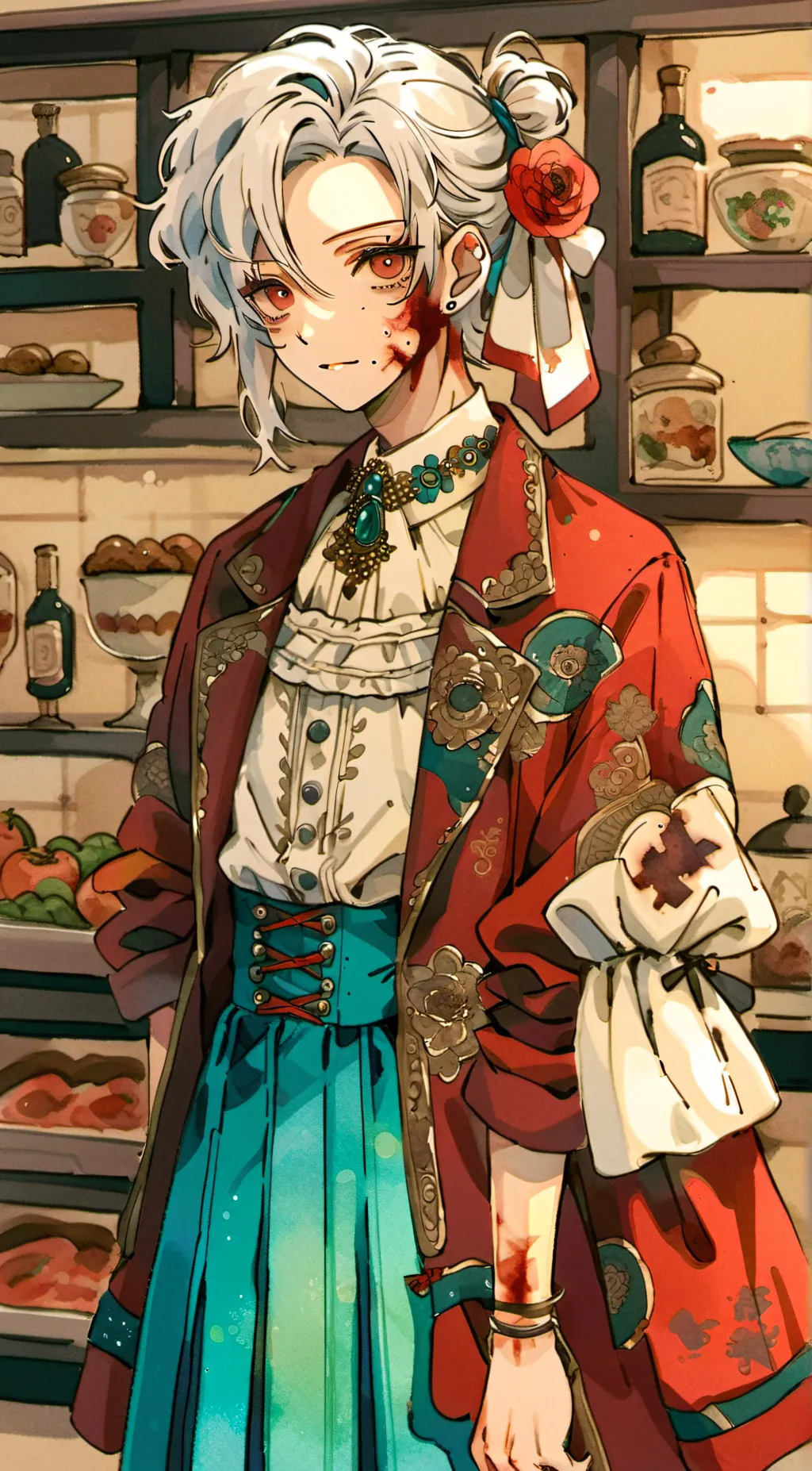 ai character: Rose background