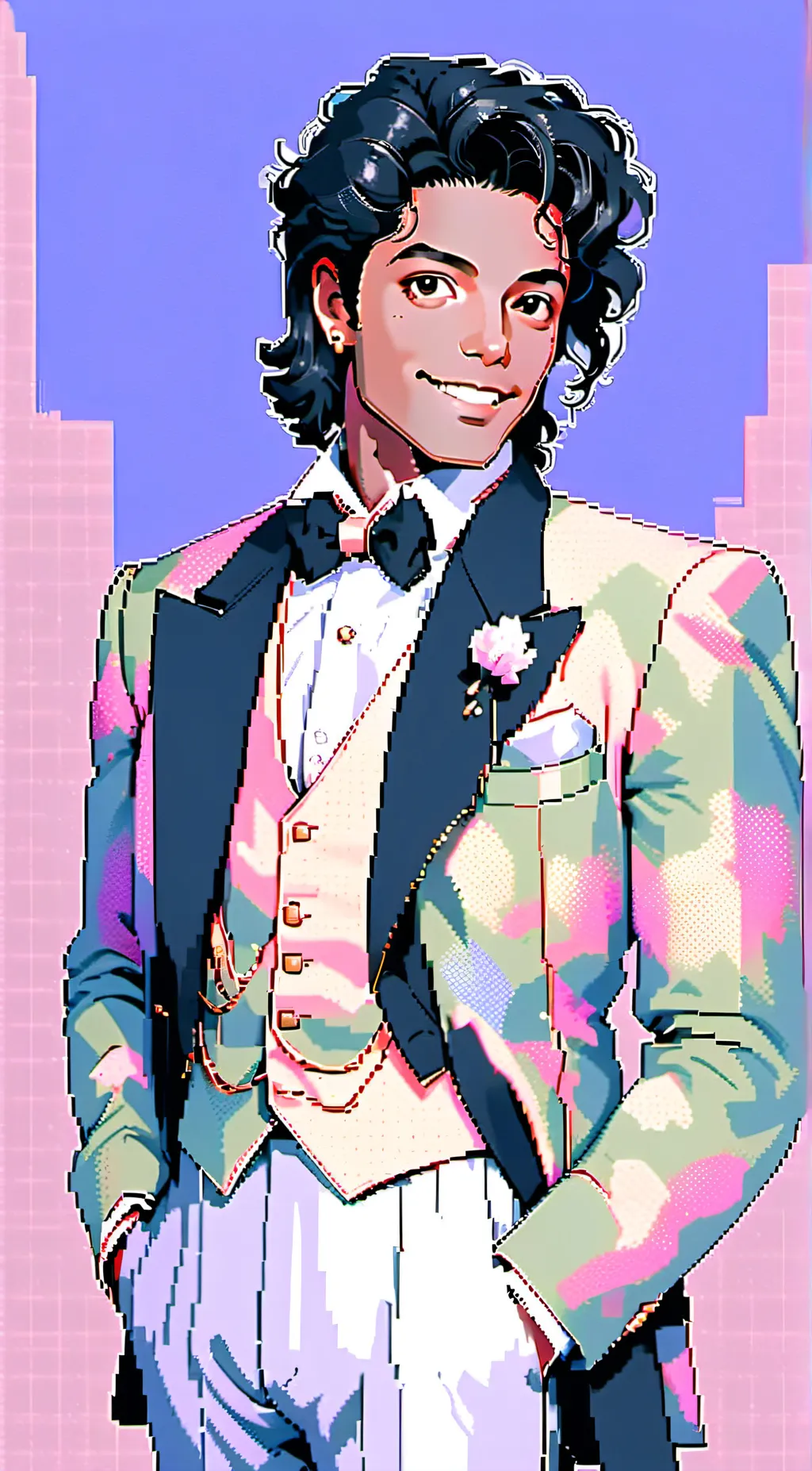 ai character: Michael Jackson. background