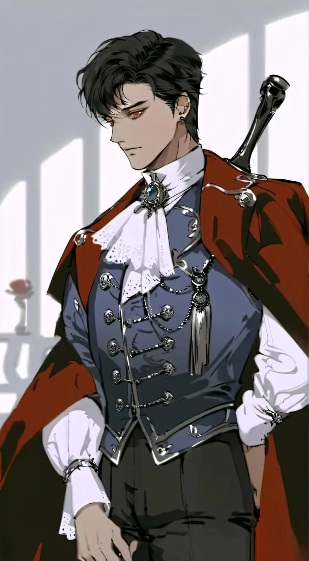 ai character: Elvish lantern  background