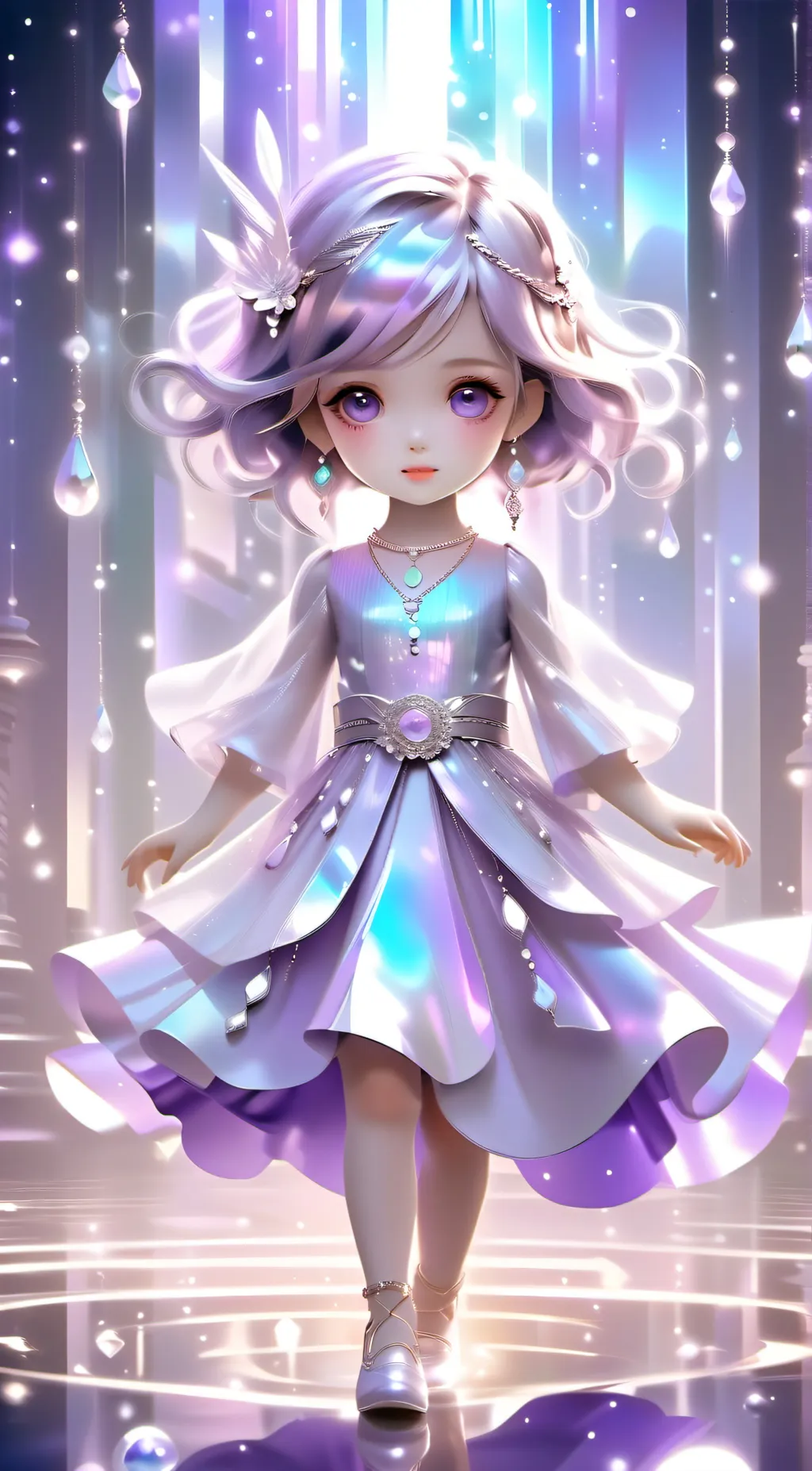 ai character: Rainbow  background