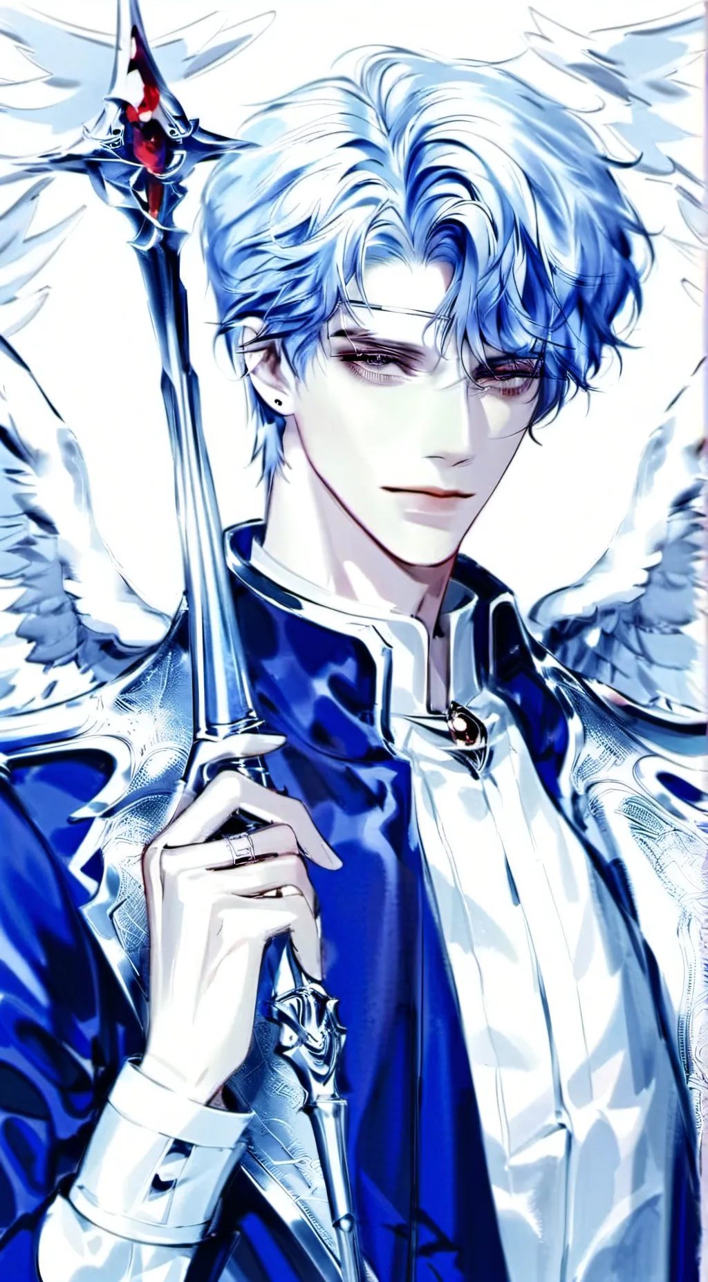 ai character: Winter angel background