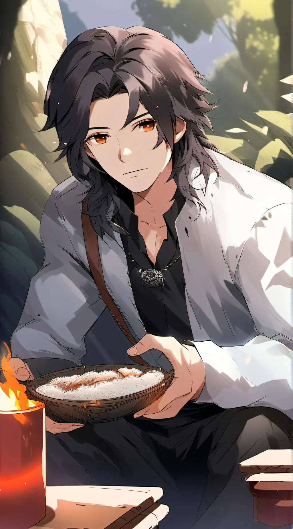 ai character: Adam  background