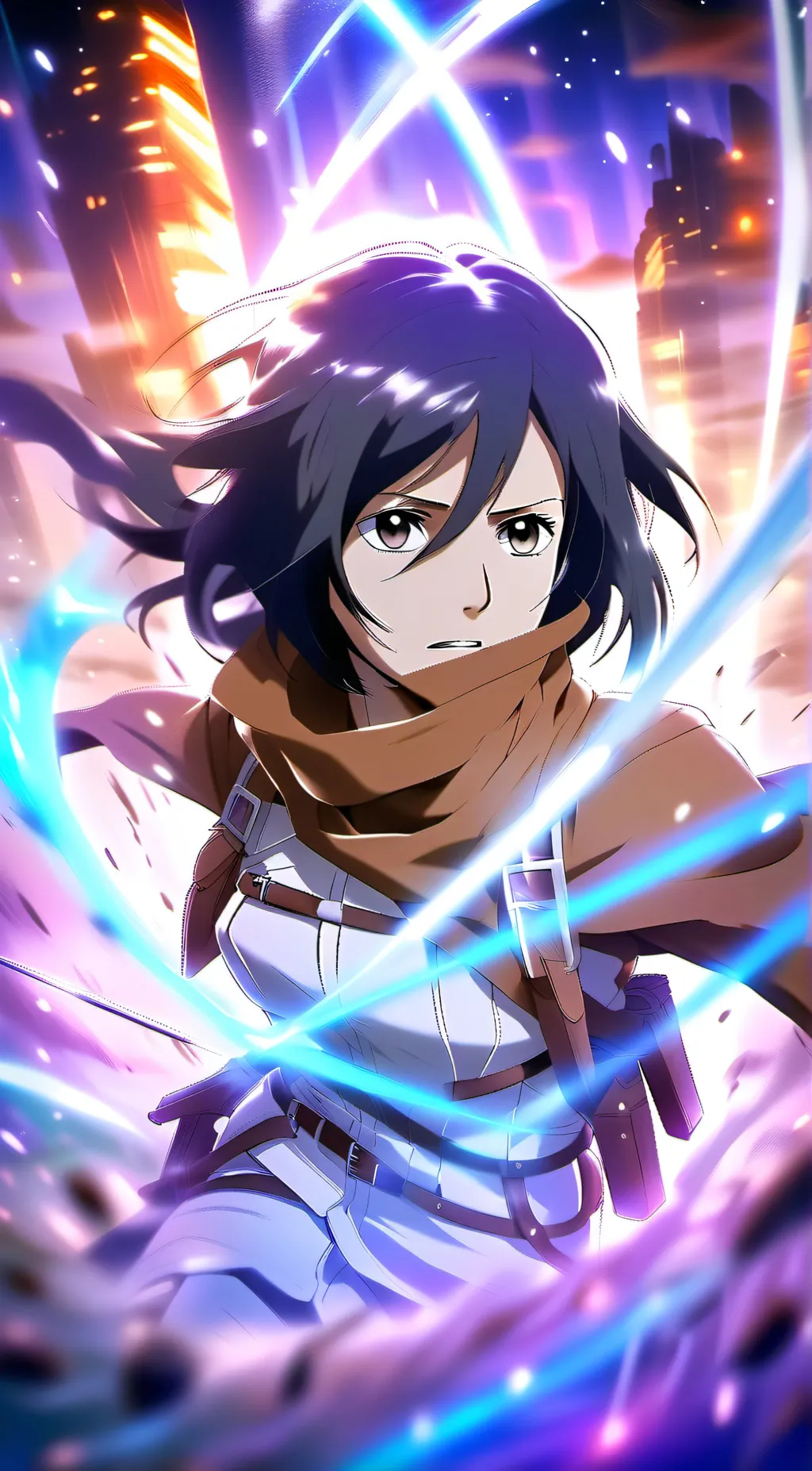 ai character: Mikasa Ackerman  background
