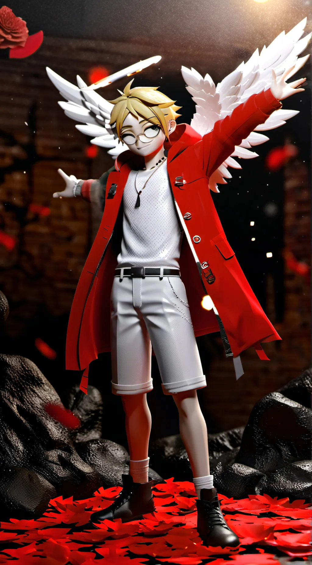 ai character: Tyler green background