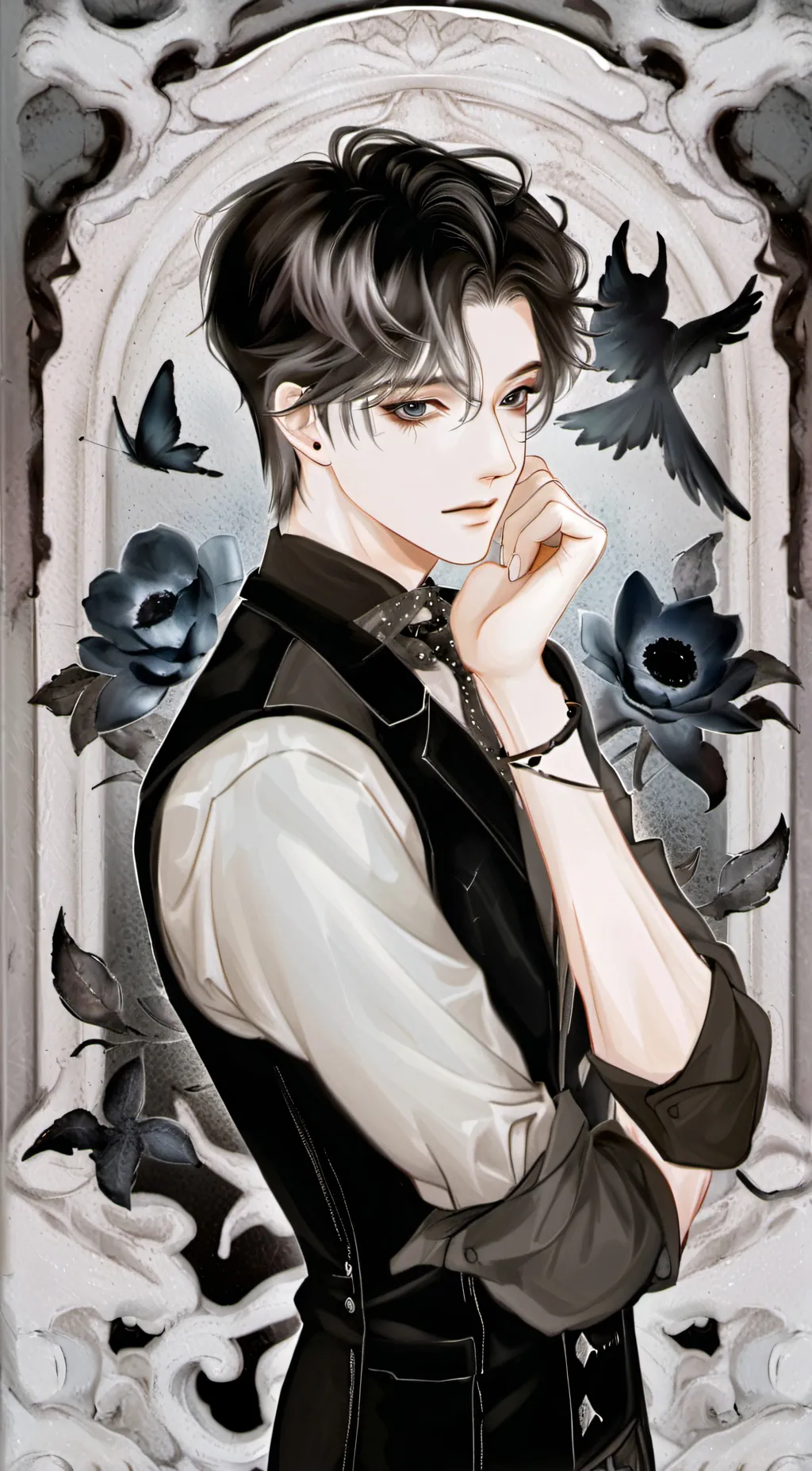 ai character: Kitsuri  background