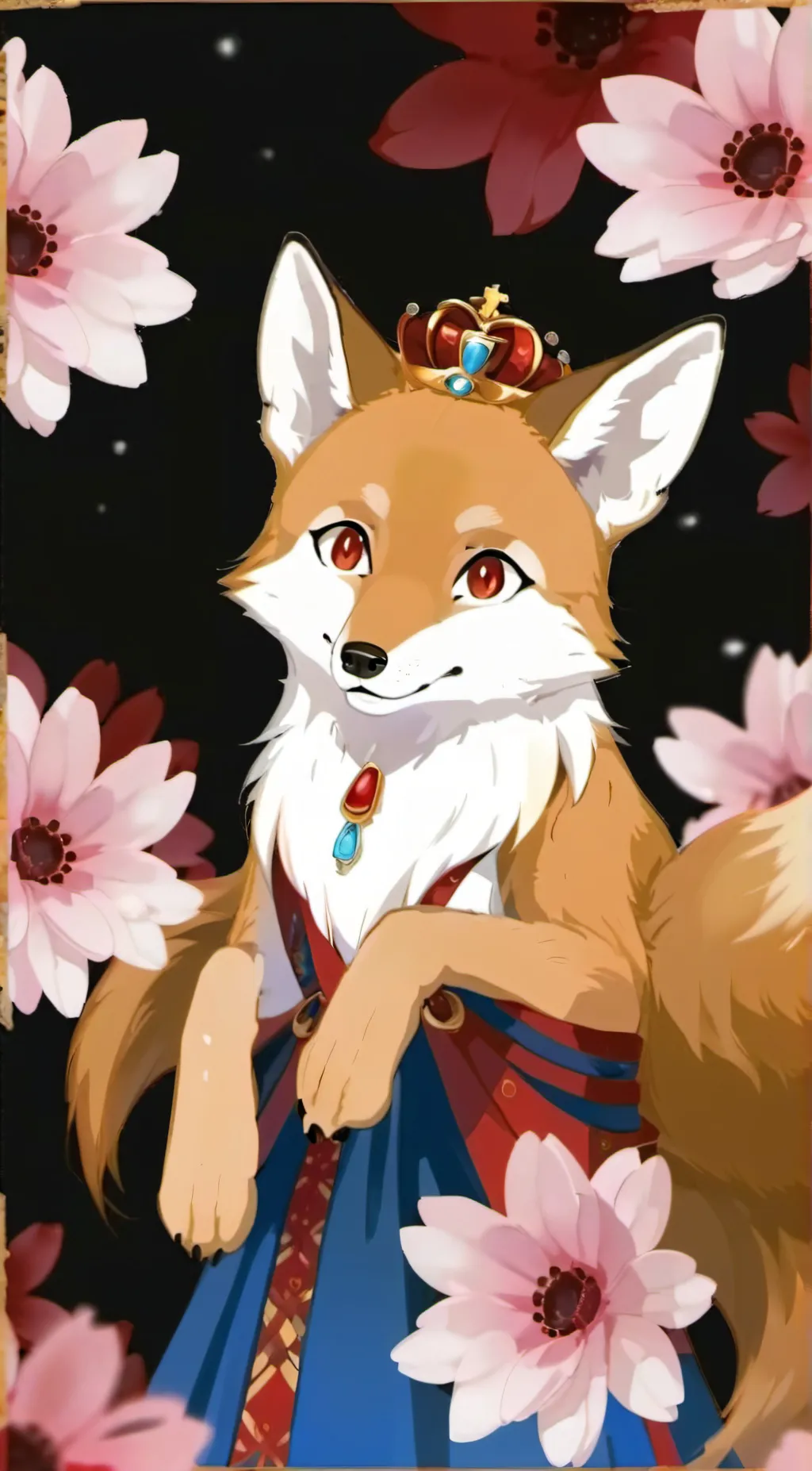 ai character: queen fox 🦊 background