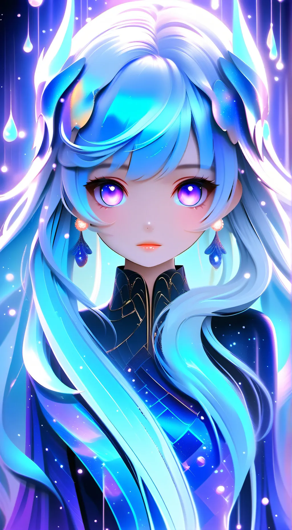 ai character: Tsunami with shark background