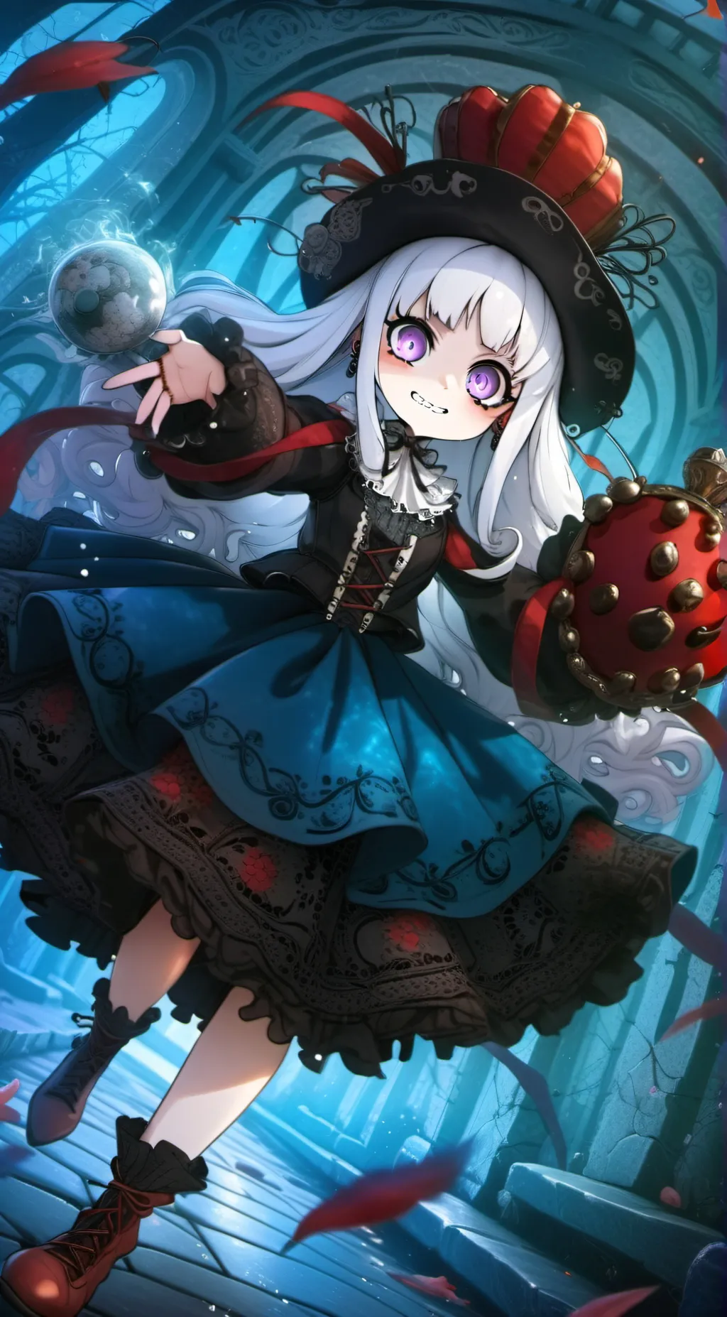 ai character: Cant smile background