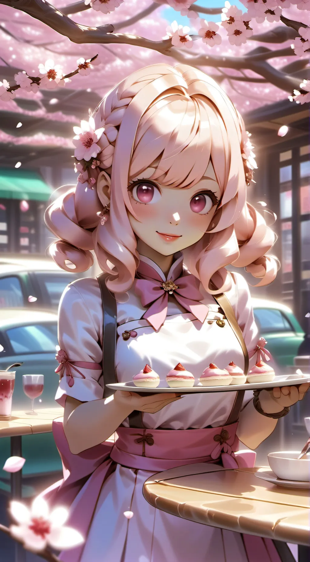 ai character: 🌸PinkBell🌸 background