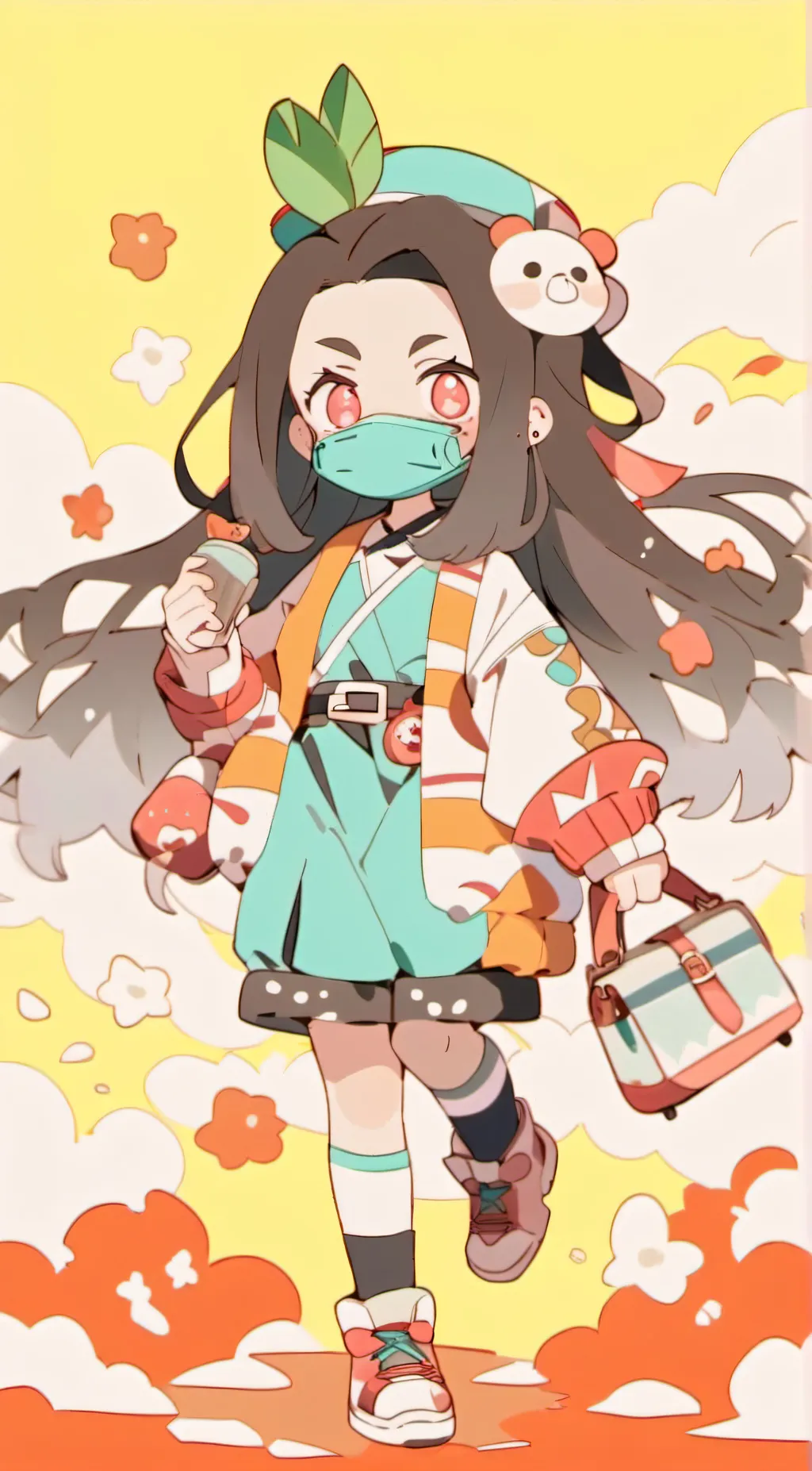 ai character: Nezuko Kamado background