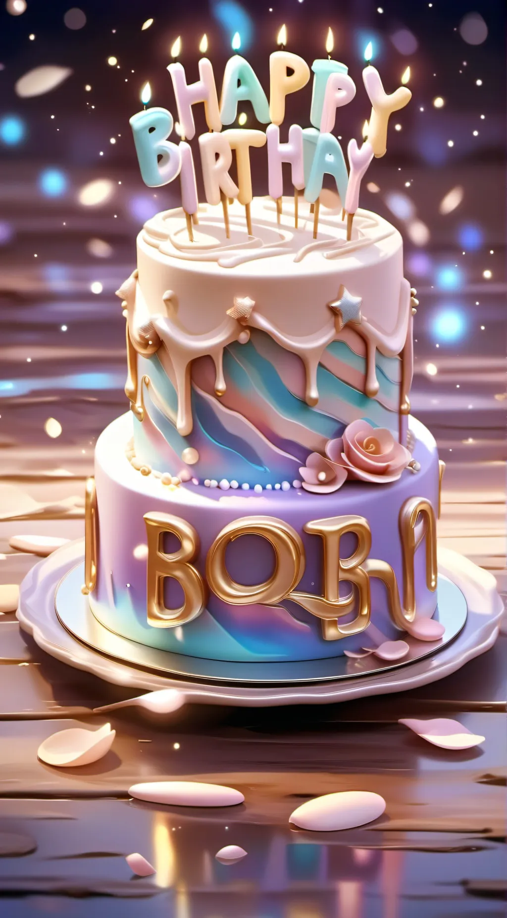 ai character: HAPPY BDAY TALKIE! background