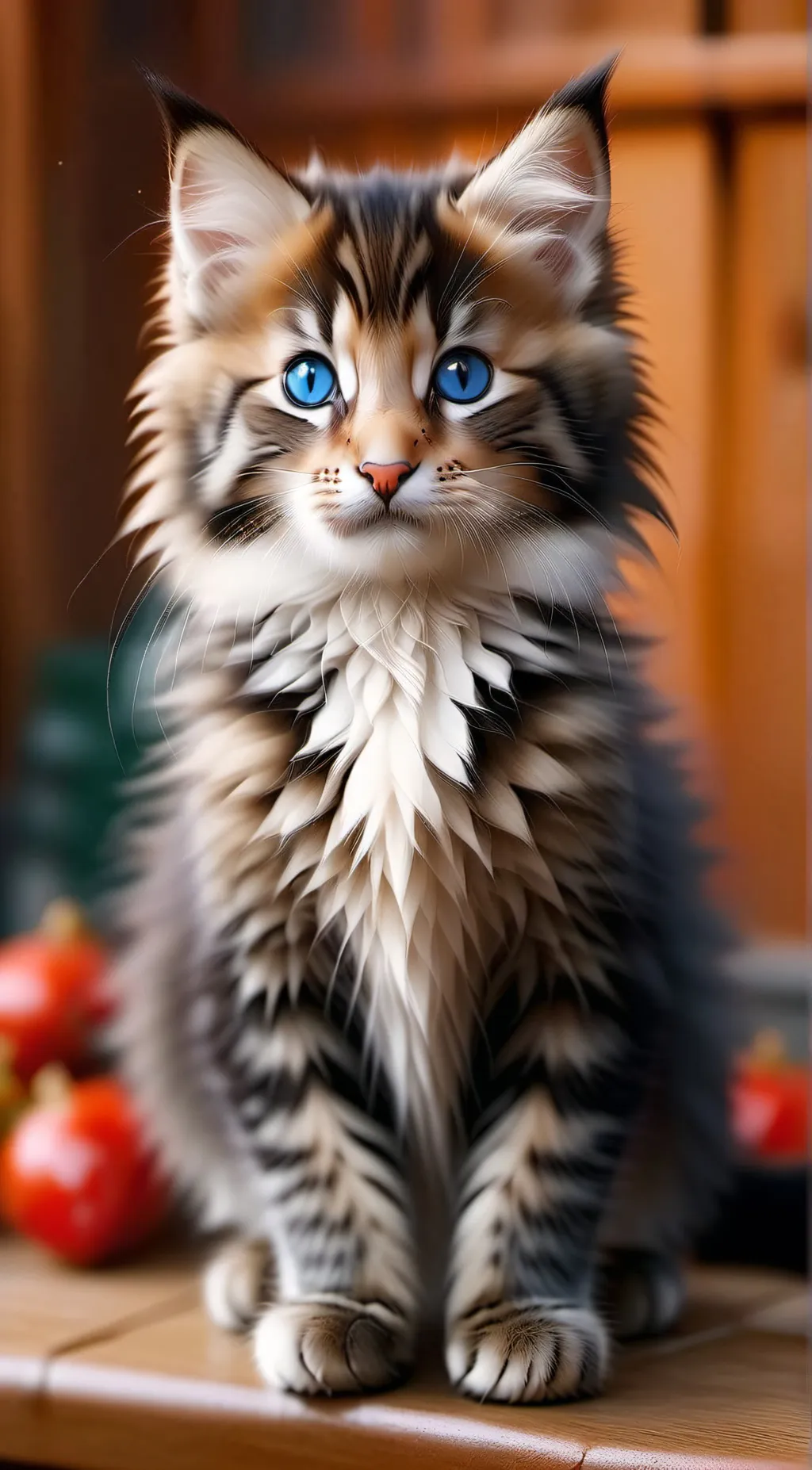 ai character: Snow background