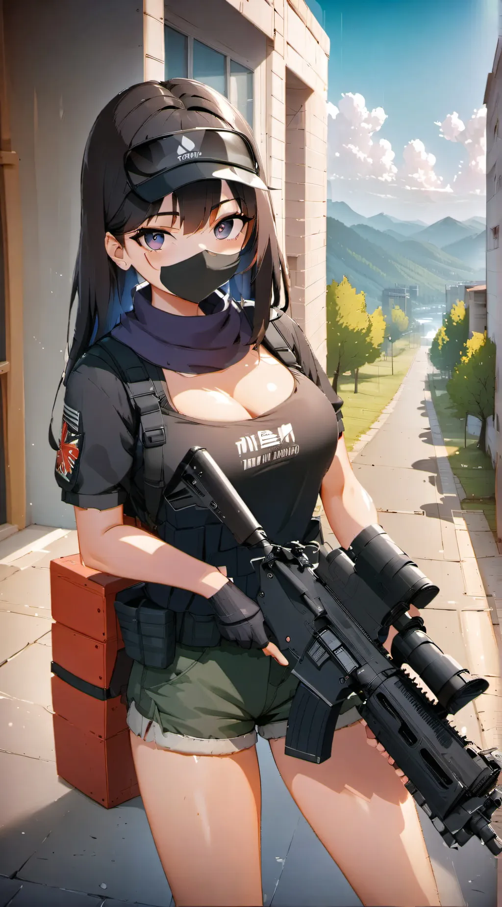 ai character: Monika Chan  background