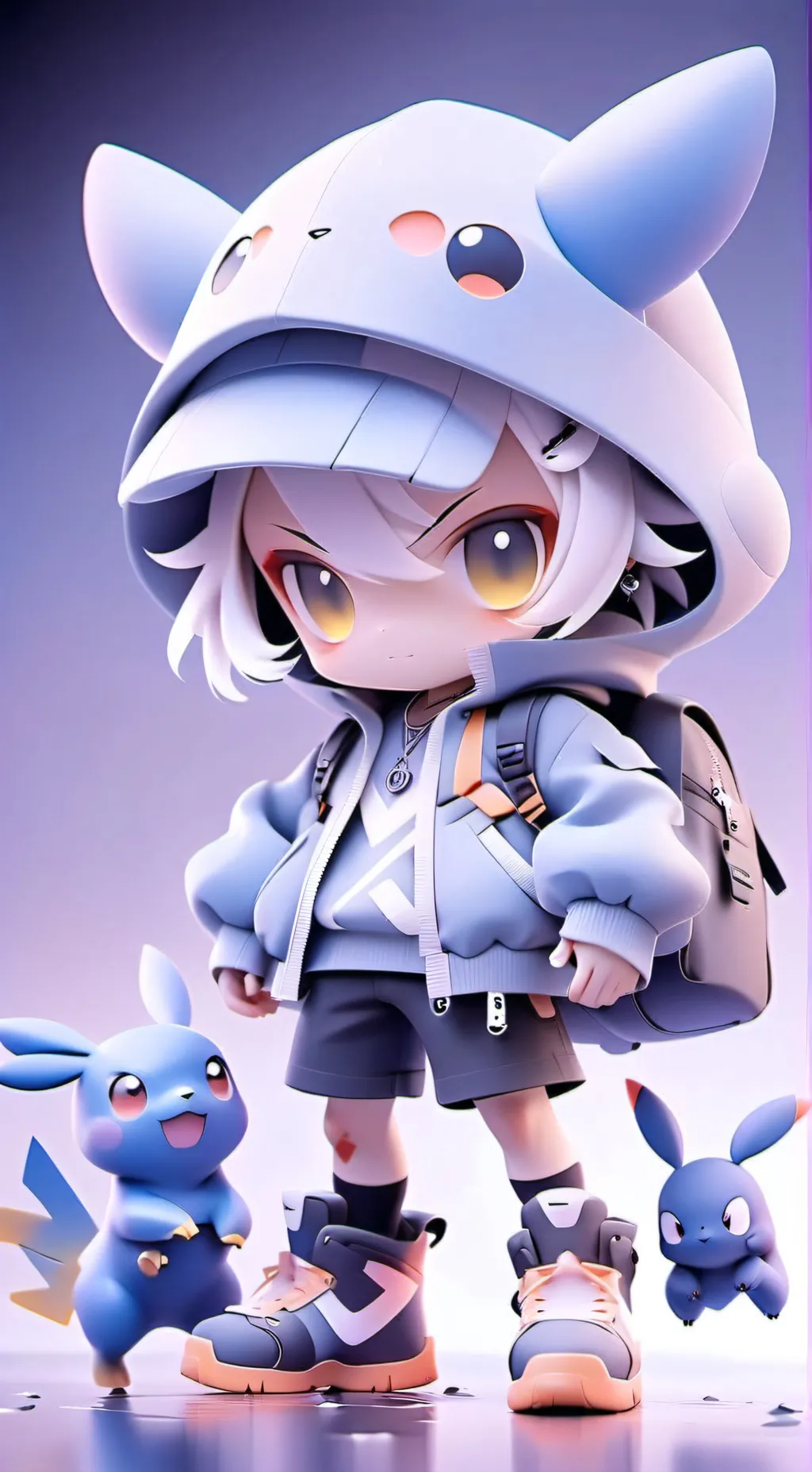 ai character: MHA×pokemon background