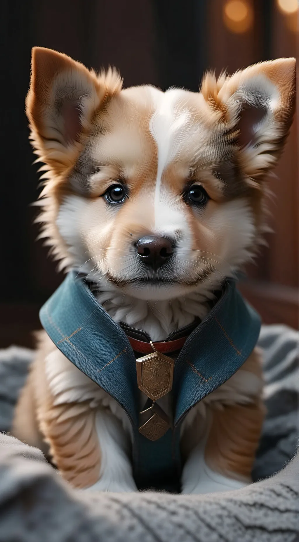 ai character:  snow background