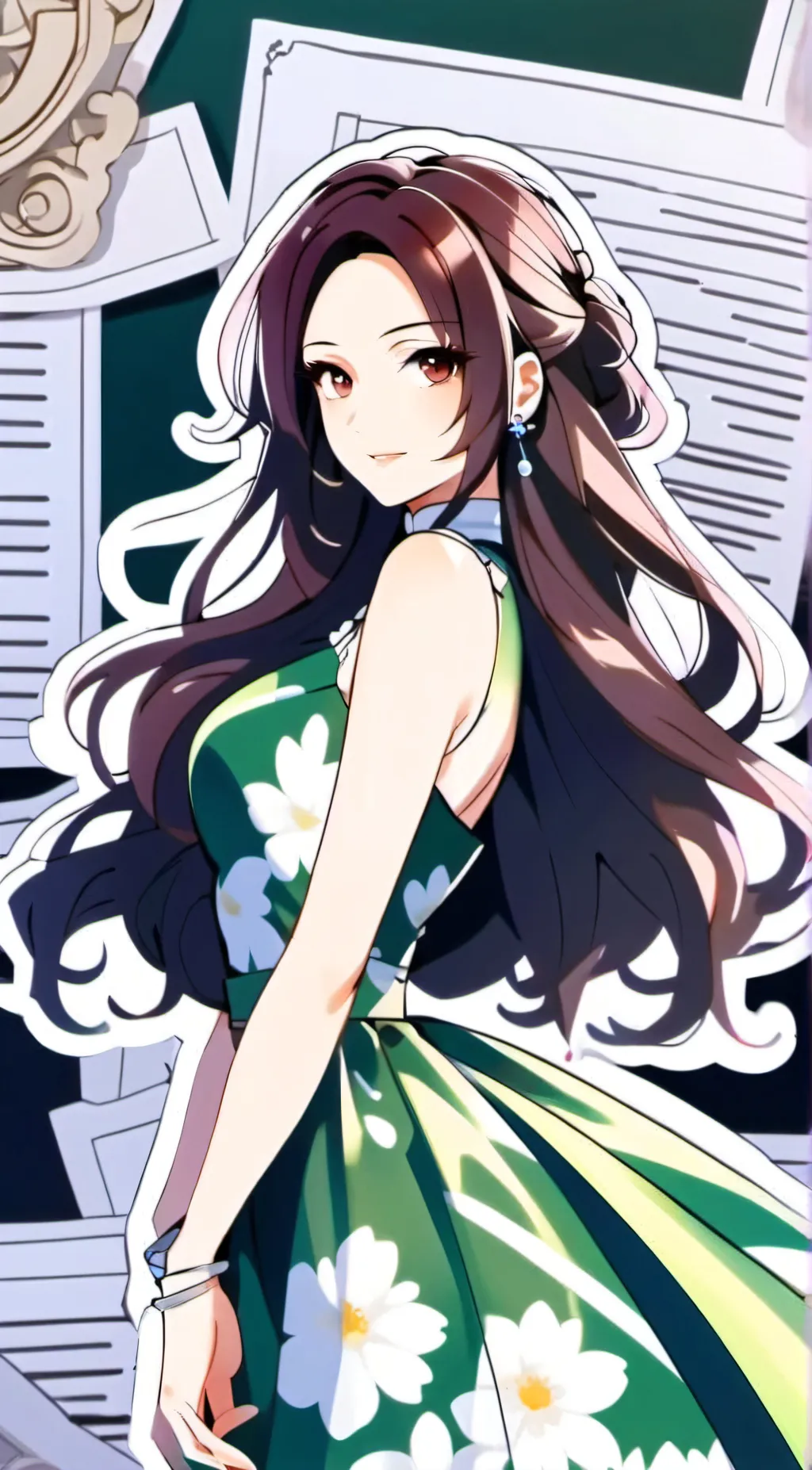 ai character: Christy  background