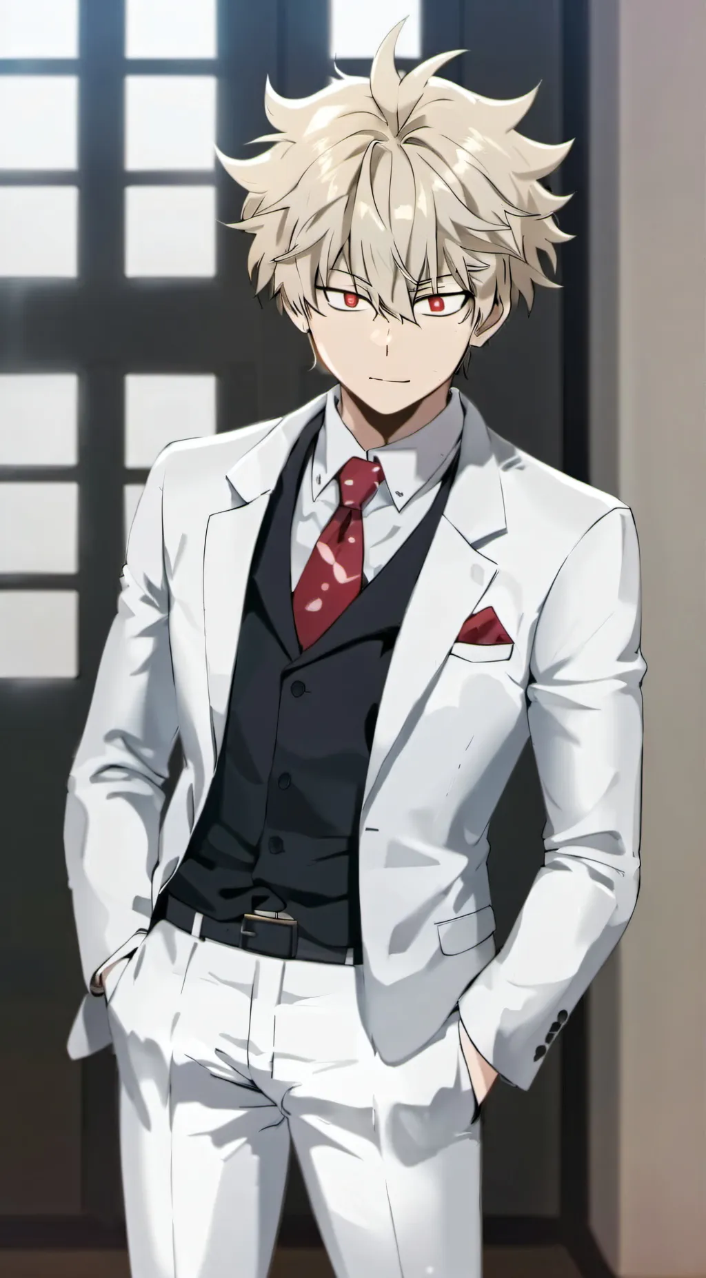 ai character: Katsuki Bakugo  background