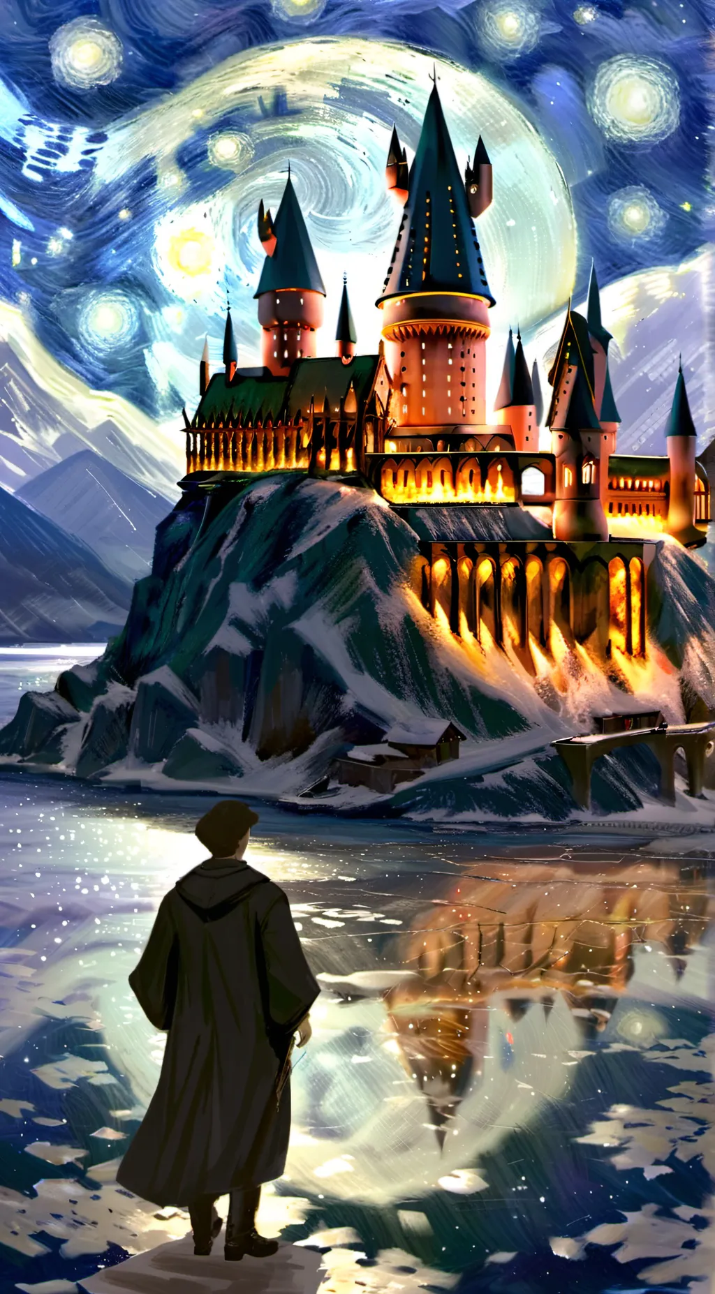 ai character: Hogwarts background