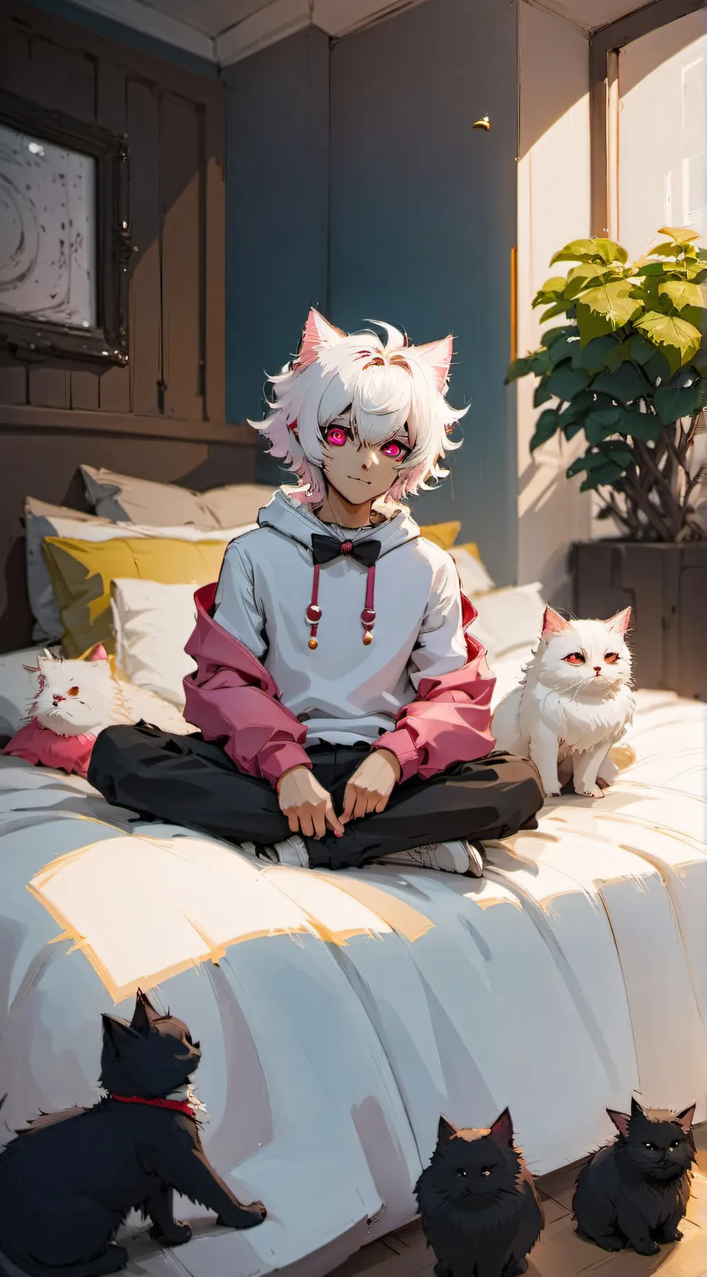 ai character: Paris (femboy) background