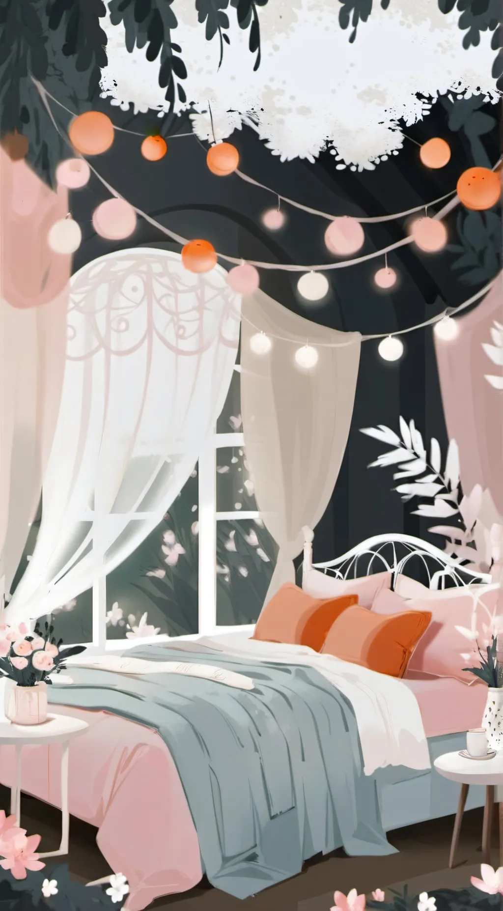 ai character: Aphmau sleepover! background