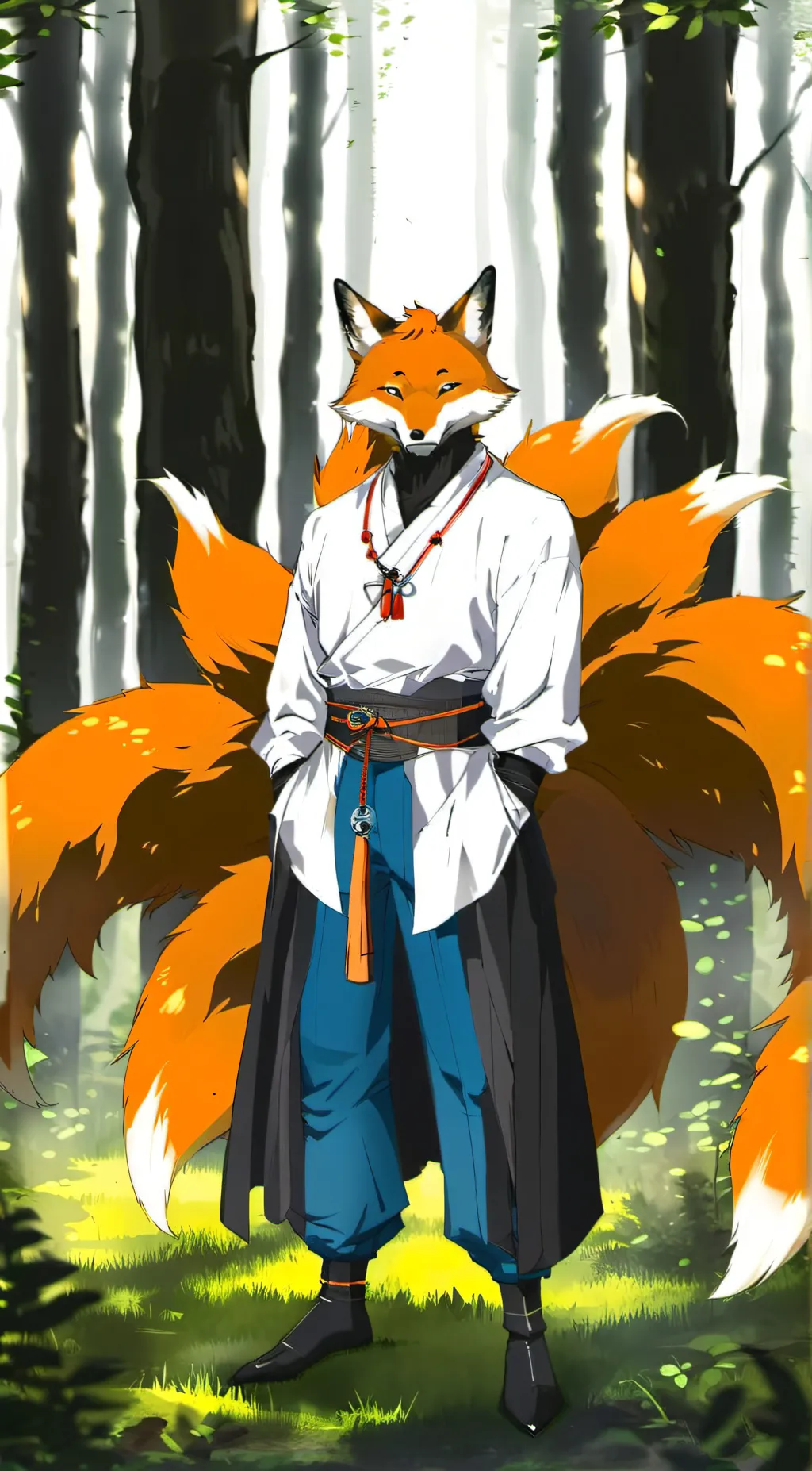 ai character: Kurama  background